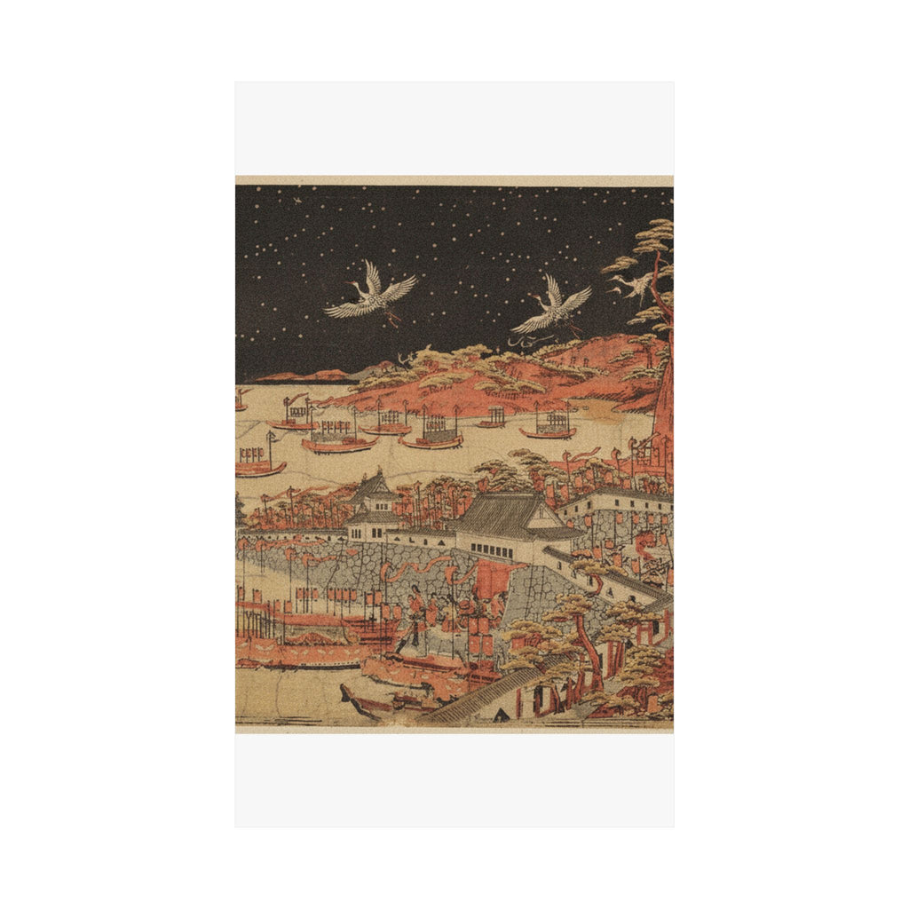 Japanese Street — Battle Of Ichi–No–Tani, March 21, 1184 — Matte Poster