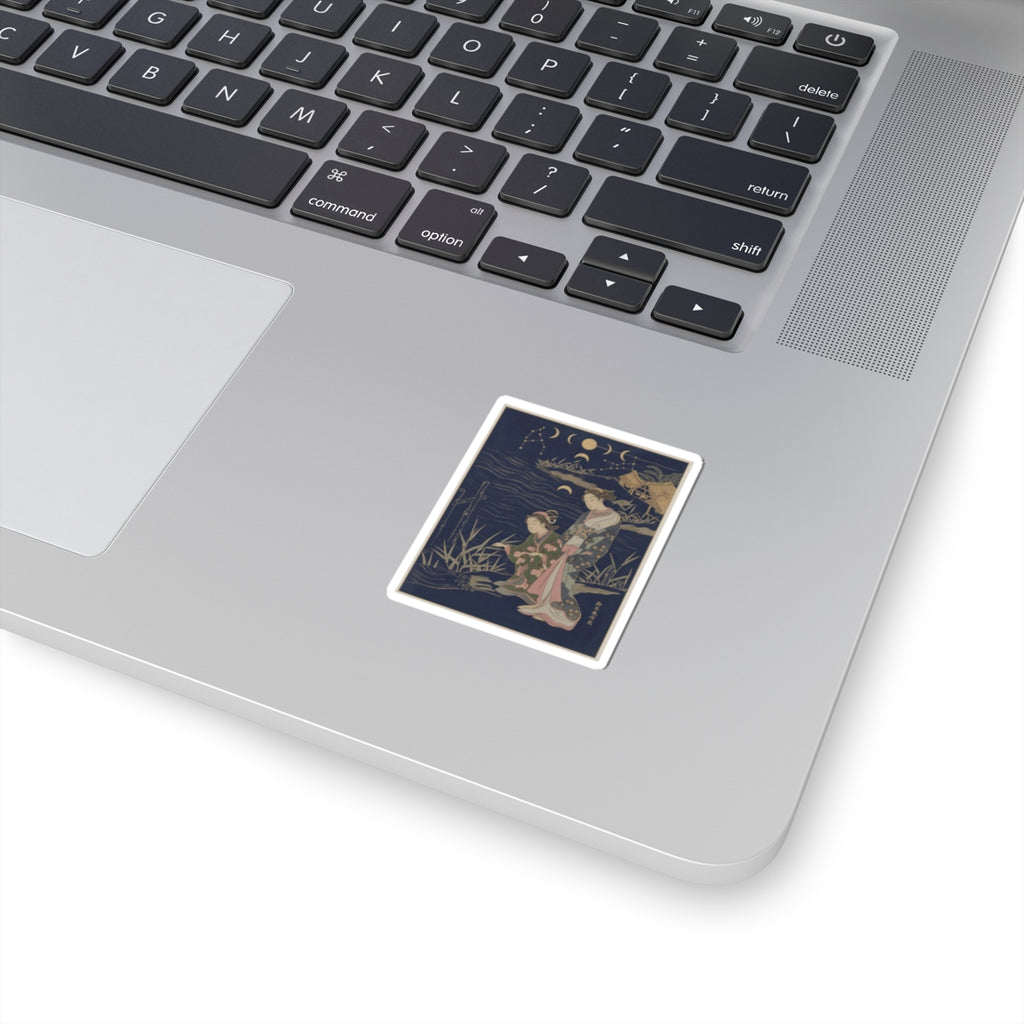Celestial — Two Young Ladies At The Shore — Kiss-Cut Sticker