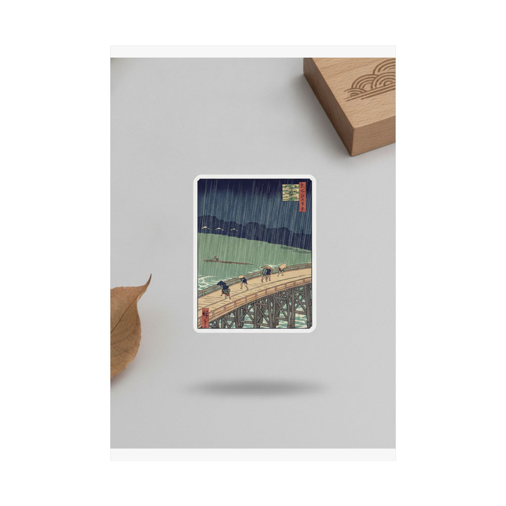Product Marketing — Sudden Shower Over Shin-Ōhashi Bridge And Atake (Ōhashi Atake No Yūdachi), From  — Matte Poster