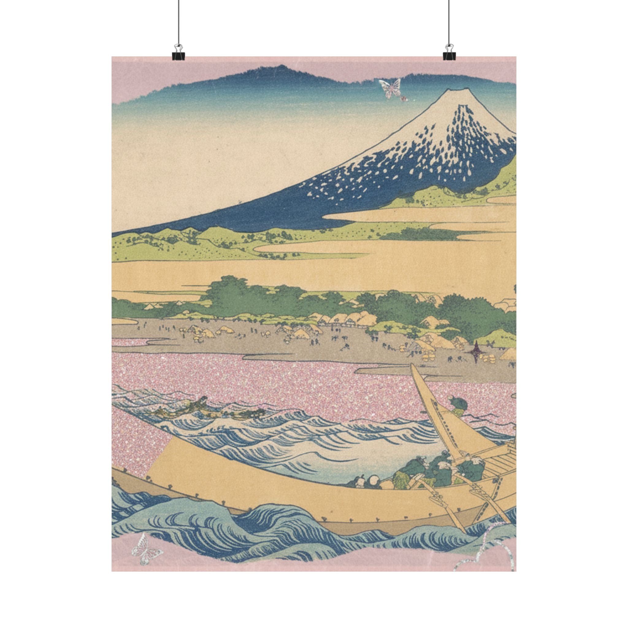 Scenic Nature — Tago Bay Near Ejiri On The Tōkaidō (Tōkaidō Ejiri Tago No Ura Ryaku Zu), From Th — Matte Poster