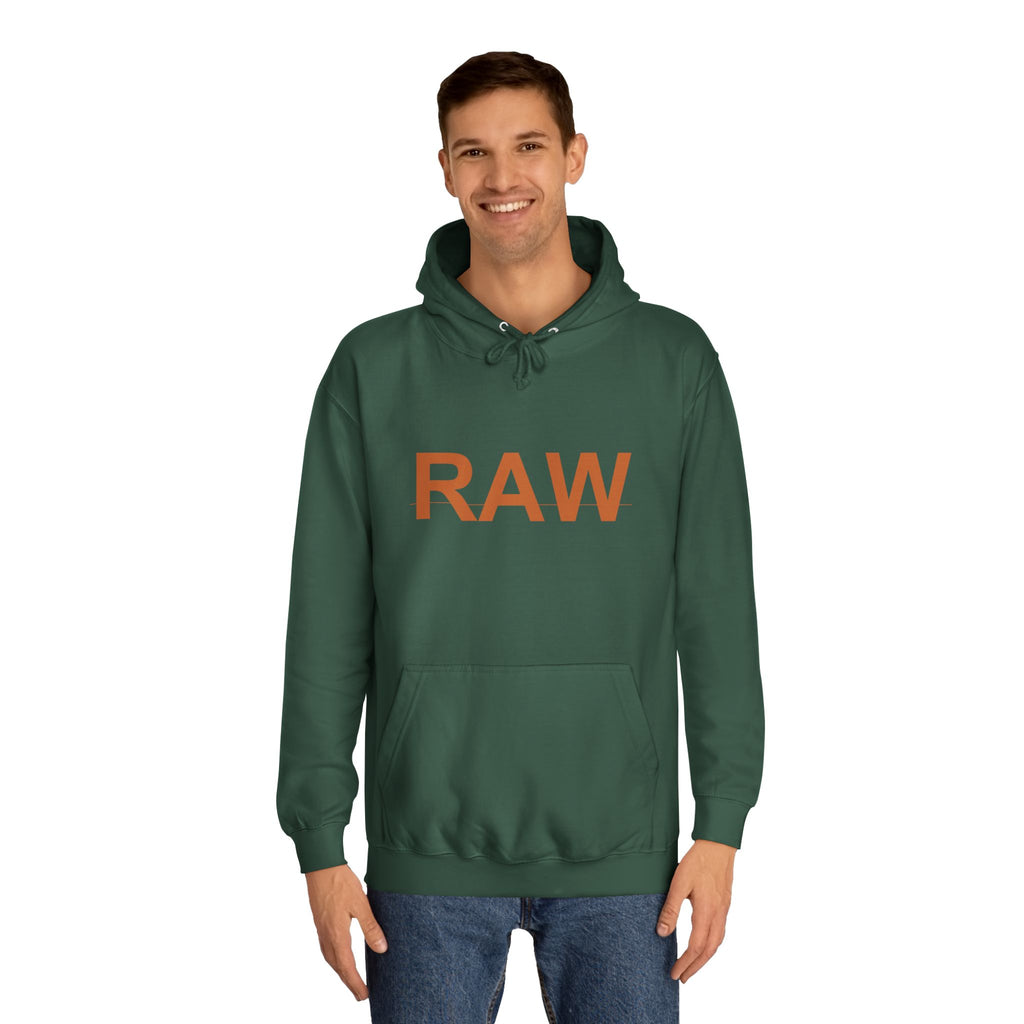 RAW Rust Block Letter Statement Pullover Hoodie