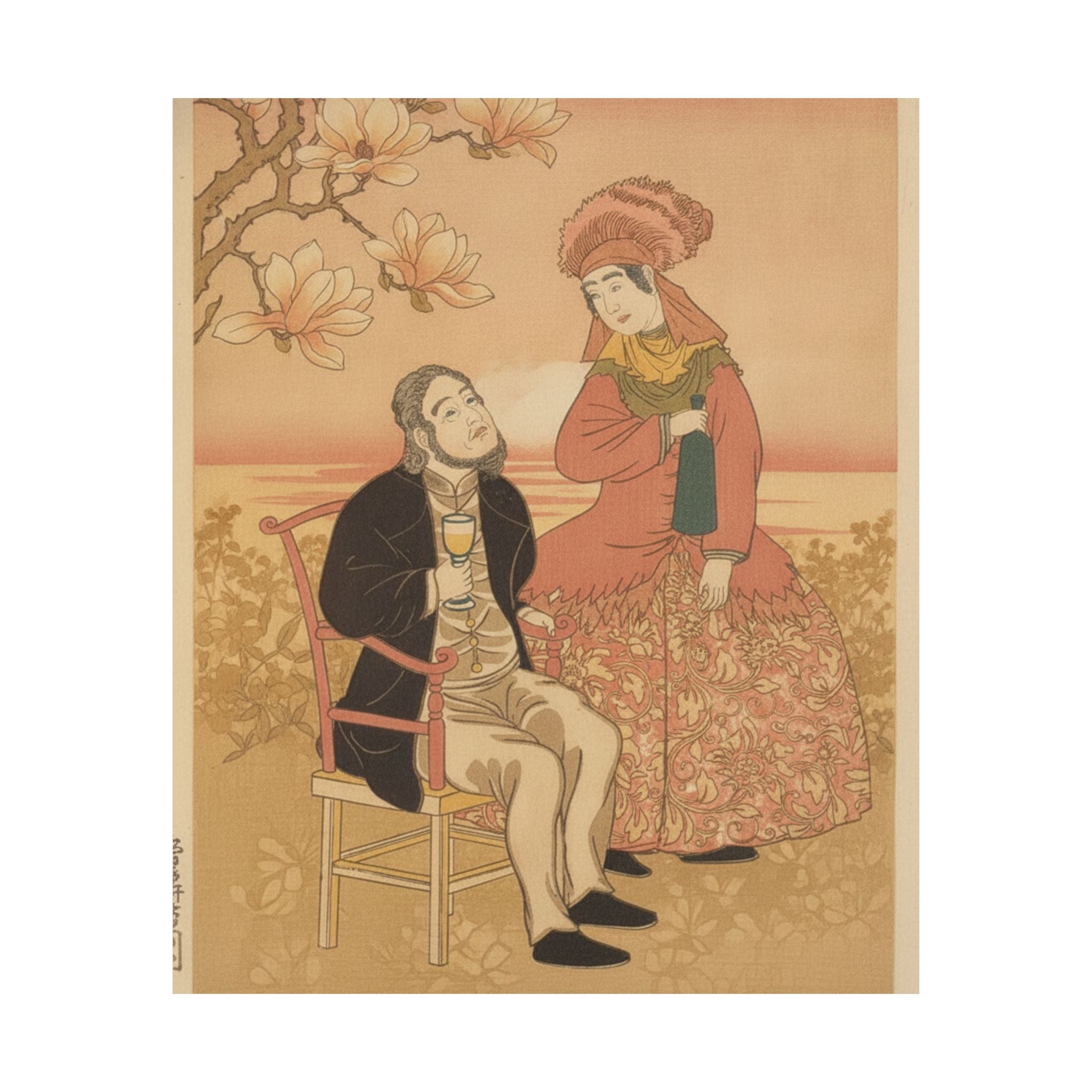 Southern Sunset — France, From The Series Pictures Of People From Foreign Lands (Gaikoku Jinbutsu  — Matte Poster