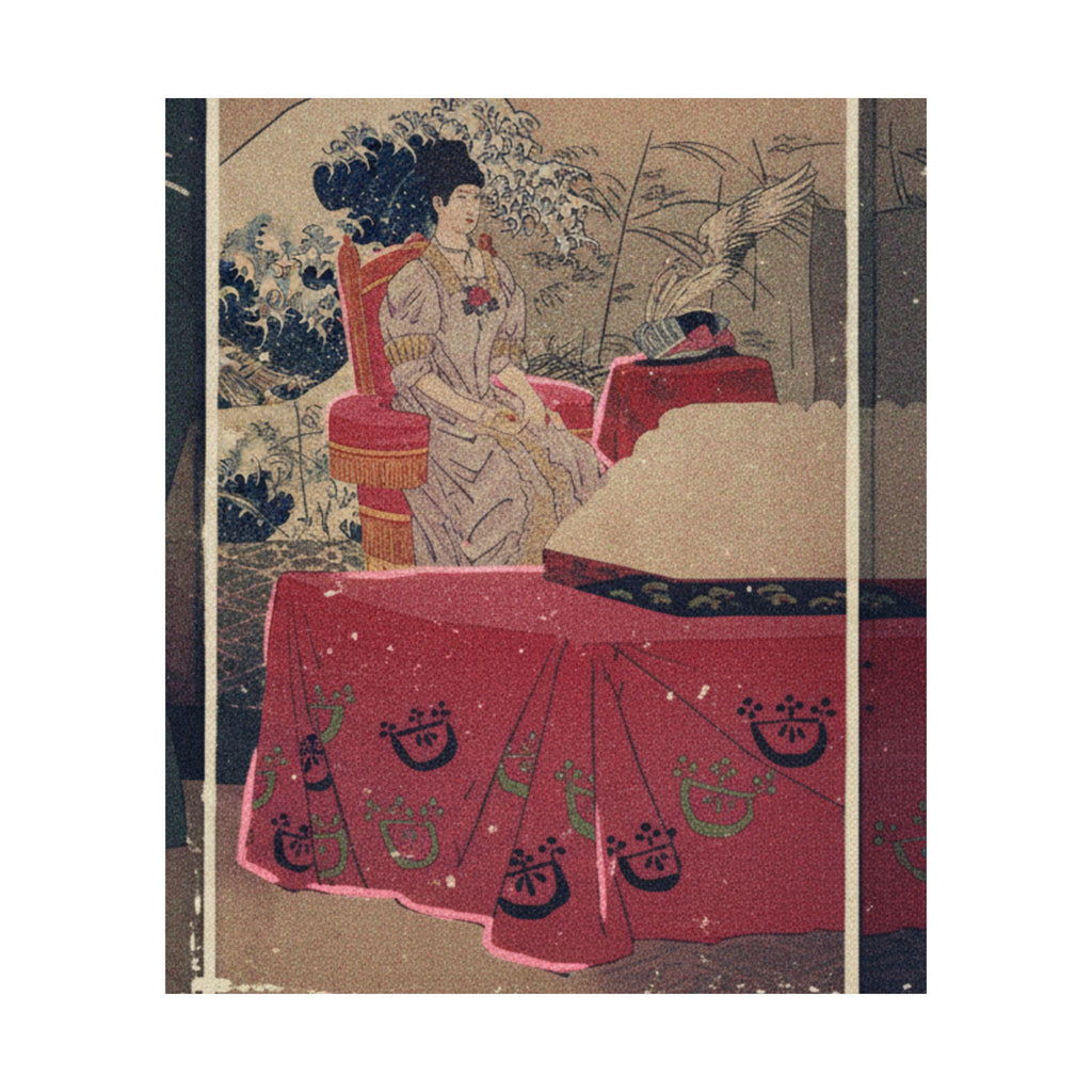Japanese Street — Illustration Of The  Empress Visiting The General Staff Headquarters [To Present — Matte Poster