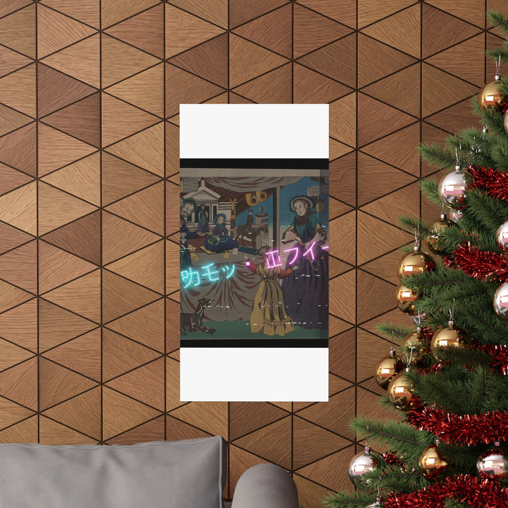 Glitch Culture — Color Print Of A Copperplate Picture Of A Toy Shop — Matte Poster