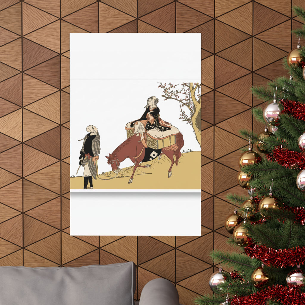 Ecommerce Main — Version Of Legend Of Michizane: Woman Riding Ox Which A Man Is Leading — Matte Poster