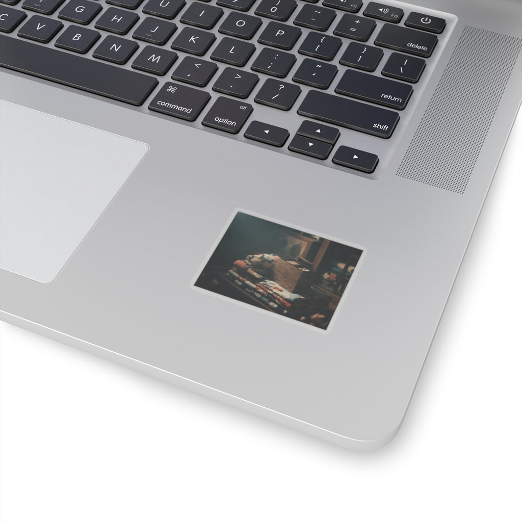 Cinematic — Lady'S Work-Box And Bed Clothing — Kiss-Cut Sticker
