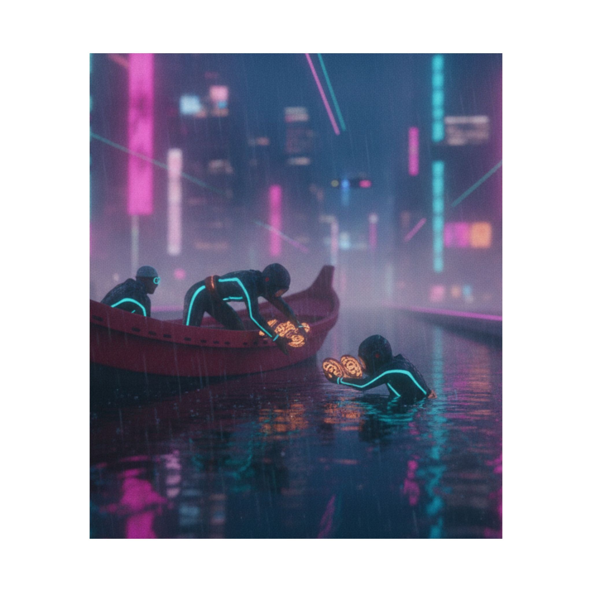 Neon Noir — Seishu Awabi-Tori No Zu — Matte Poster