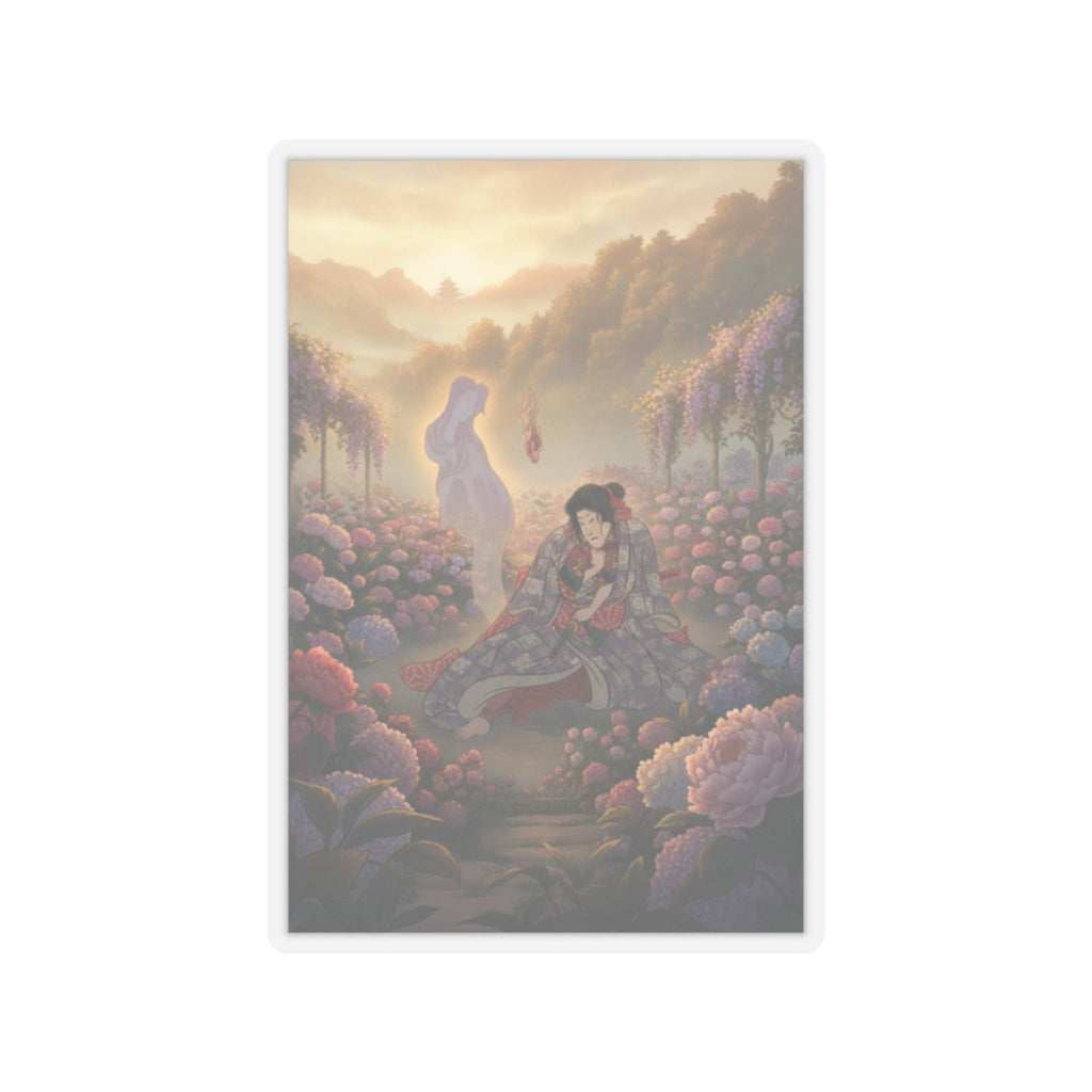Scenic Nature — Toriyama Akinari Terutada With Ghost; (The Lavender Chapter) — Kiss-Cut Sticker