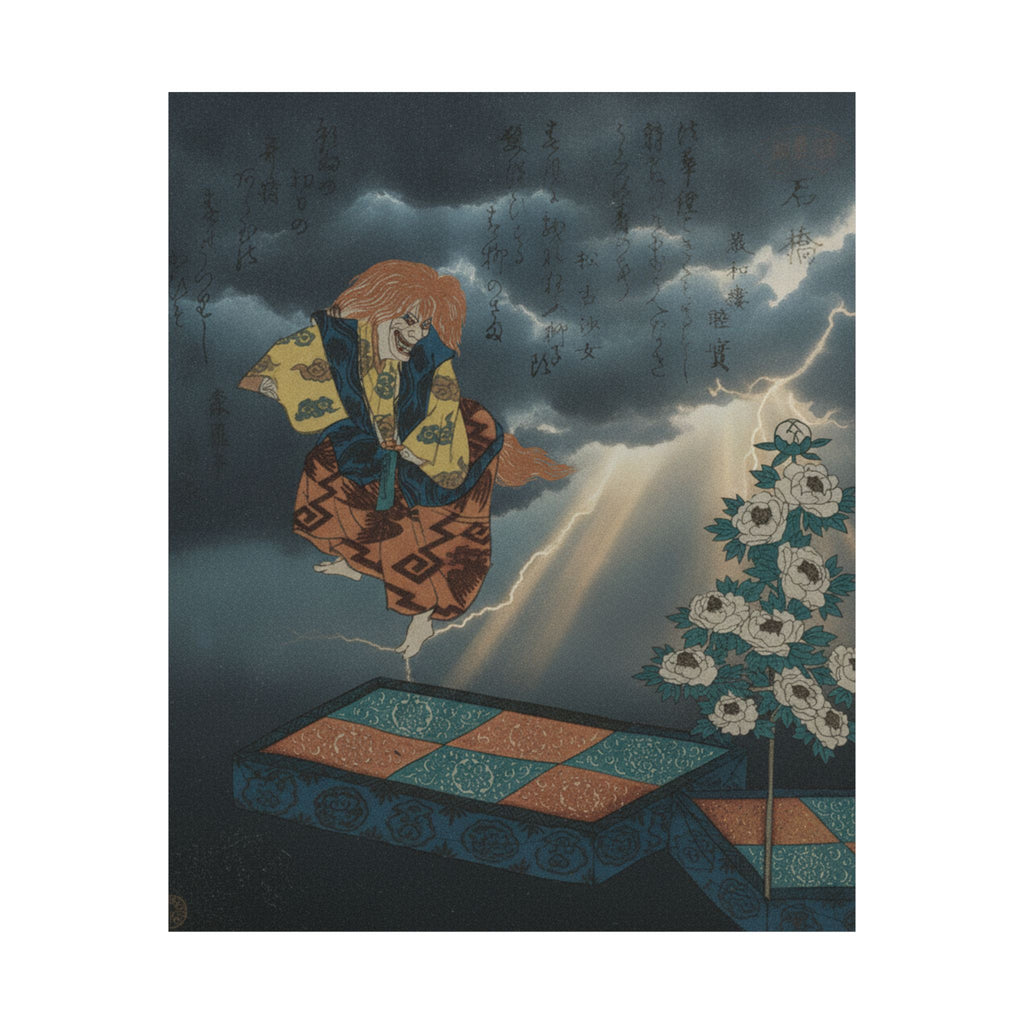 Dramatic Storm — Scene From Noh Dance — Matte Poster