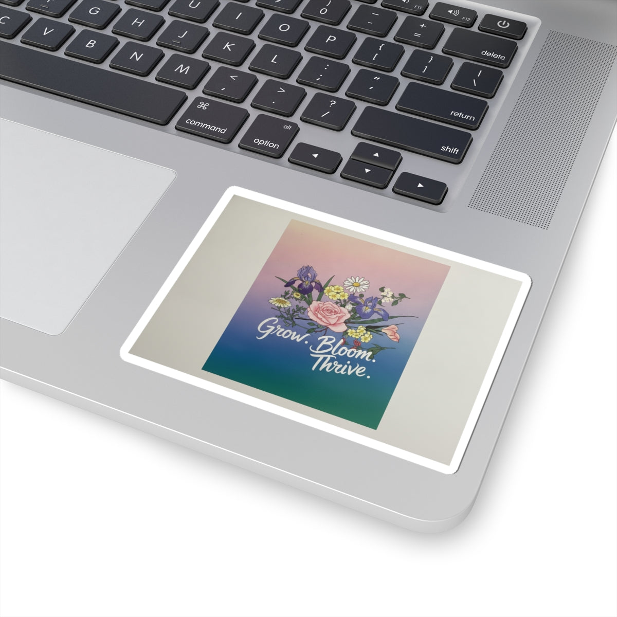 Affirmation — Rose, Iris, Primrose And Daisy — Kiss-Cut Sticker