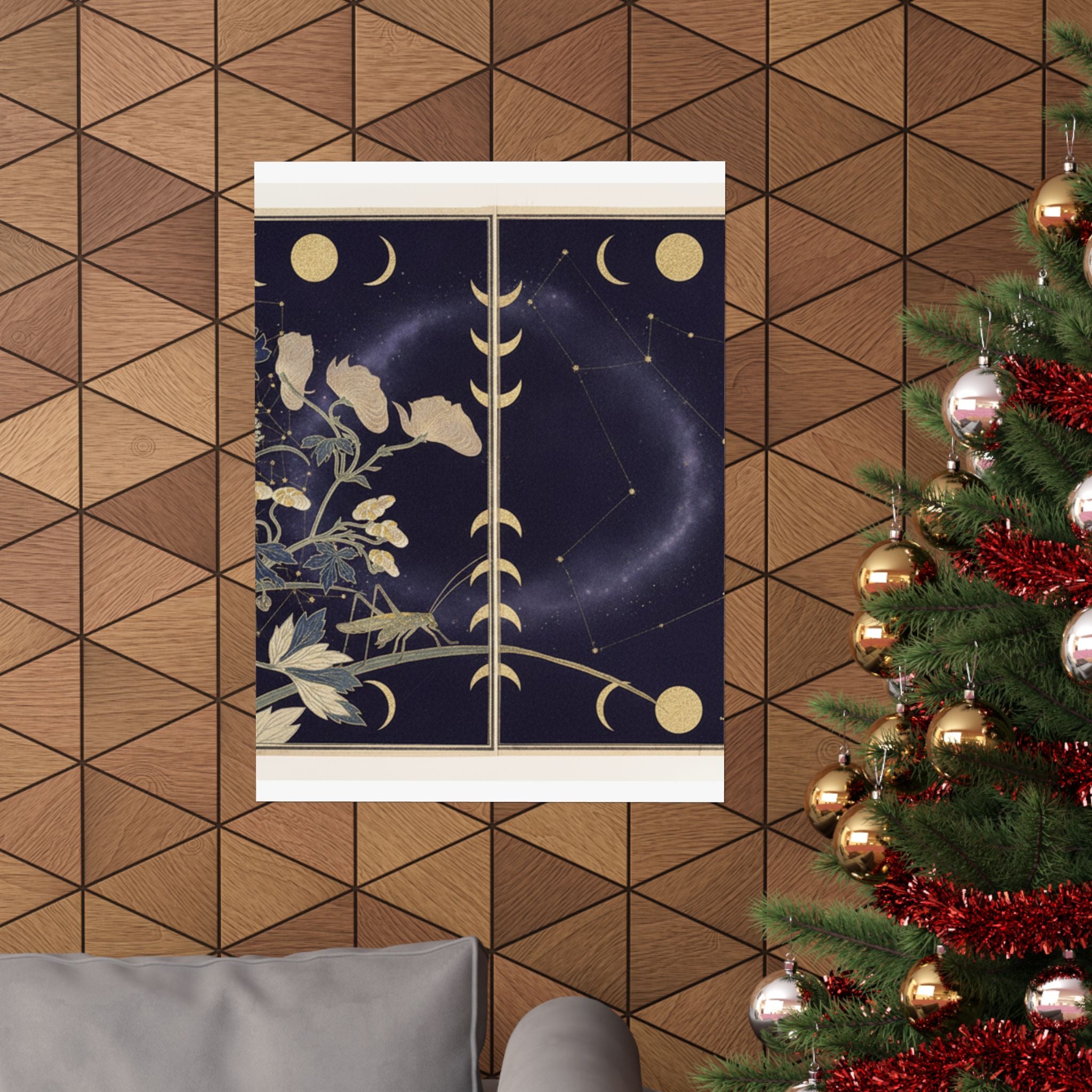 Celestial — Katydid (Umaoi-Mushi); Centipede, (Mukade), From The Picture Book Of Crawling Cr — Matte Poster