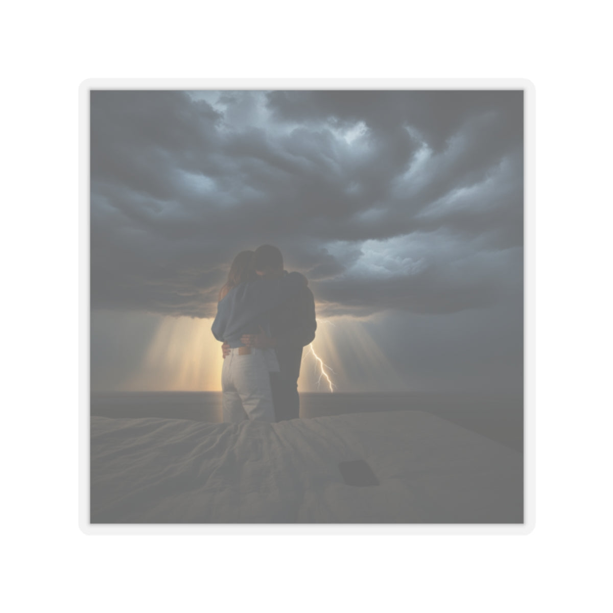 Dramatic Storm — Person — Kiss-Cut Sticker