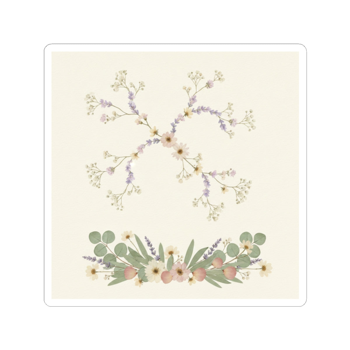 Botanical kiss-cut sticker — product view 4