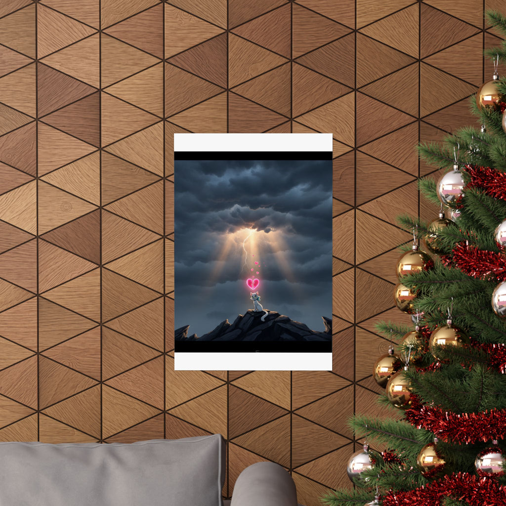 Dramatic Storm — Cat — Matte Poster