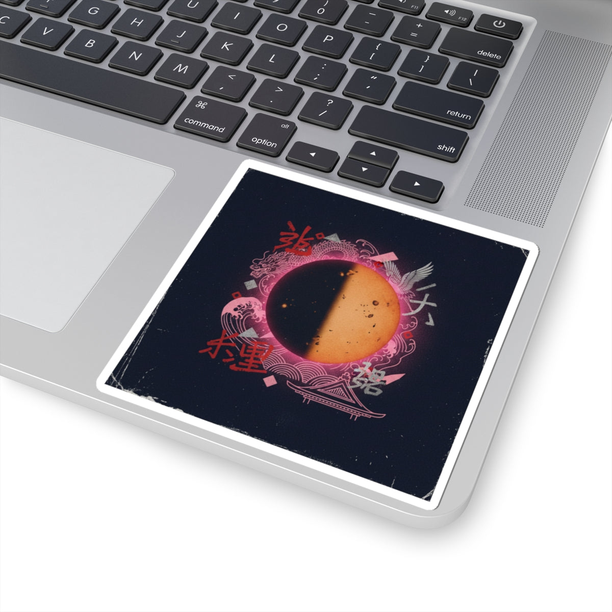 Japanese Street — Sun — Kiss-Cut Sticker