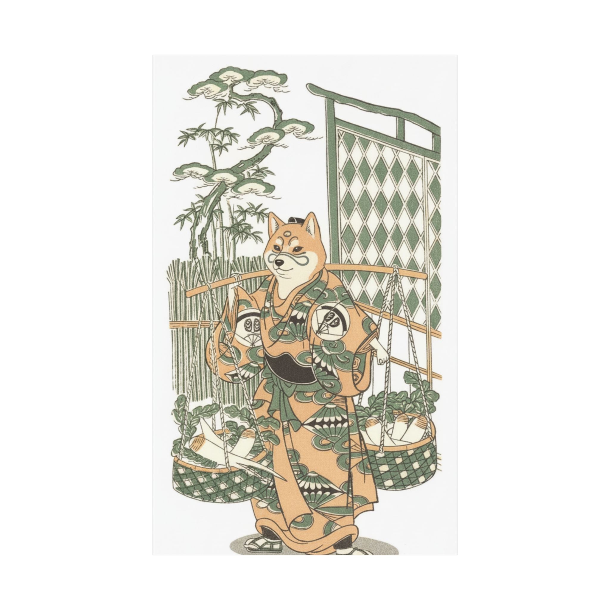 Ecommerce Main — Kabuki Actor Onoe Kikugorō I In The Belle Of Asakusa Temple (Keisei Asakusa No K — Matte Poster