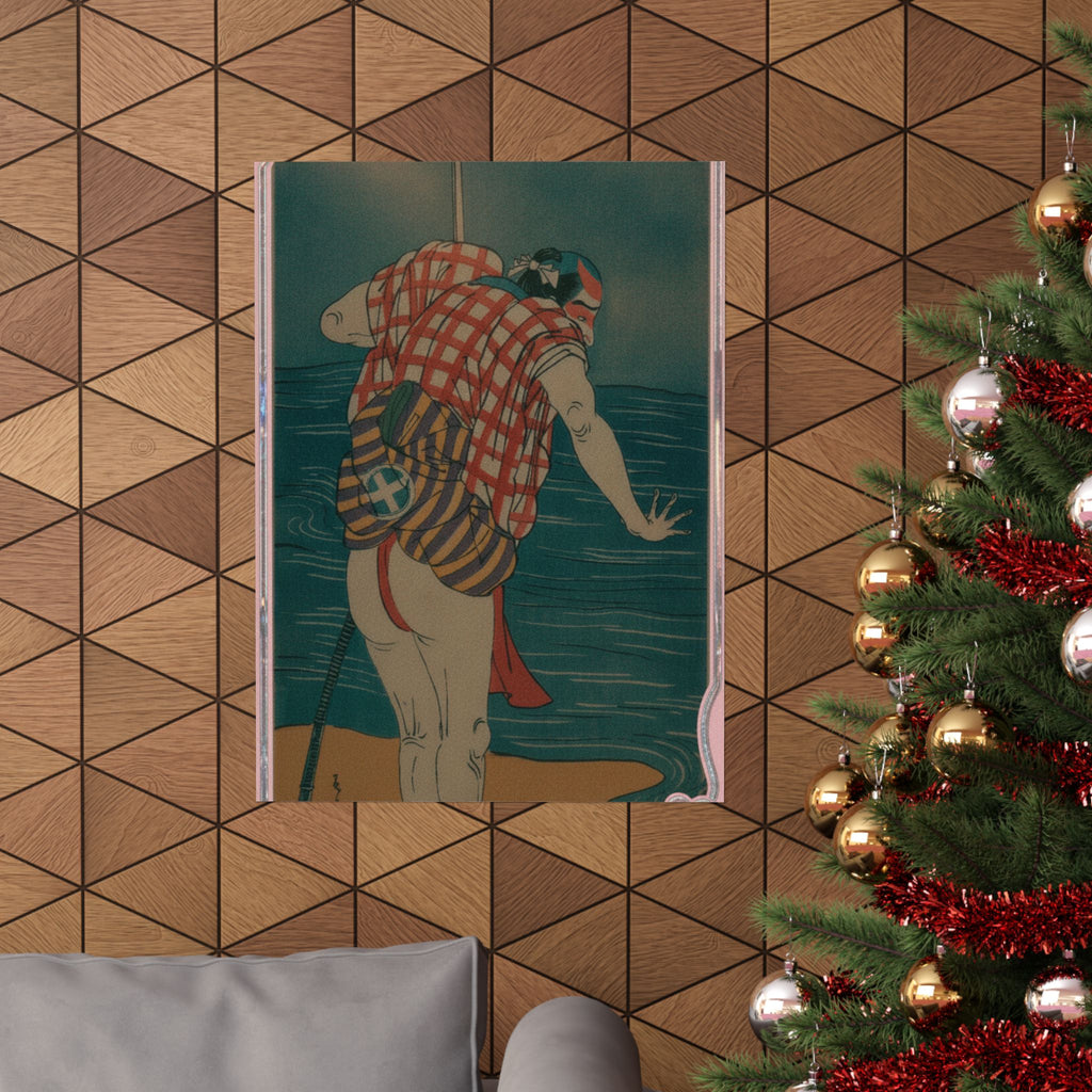 Cinematic — The Actor Otani Hiroemon Iii As Man Ready To Wade Into The Sea With A Drawn Swor — Matte Poster