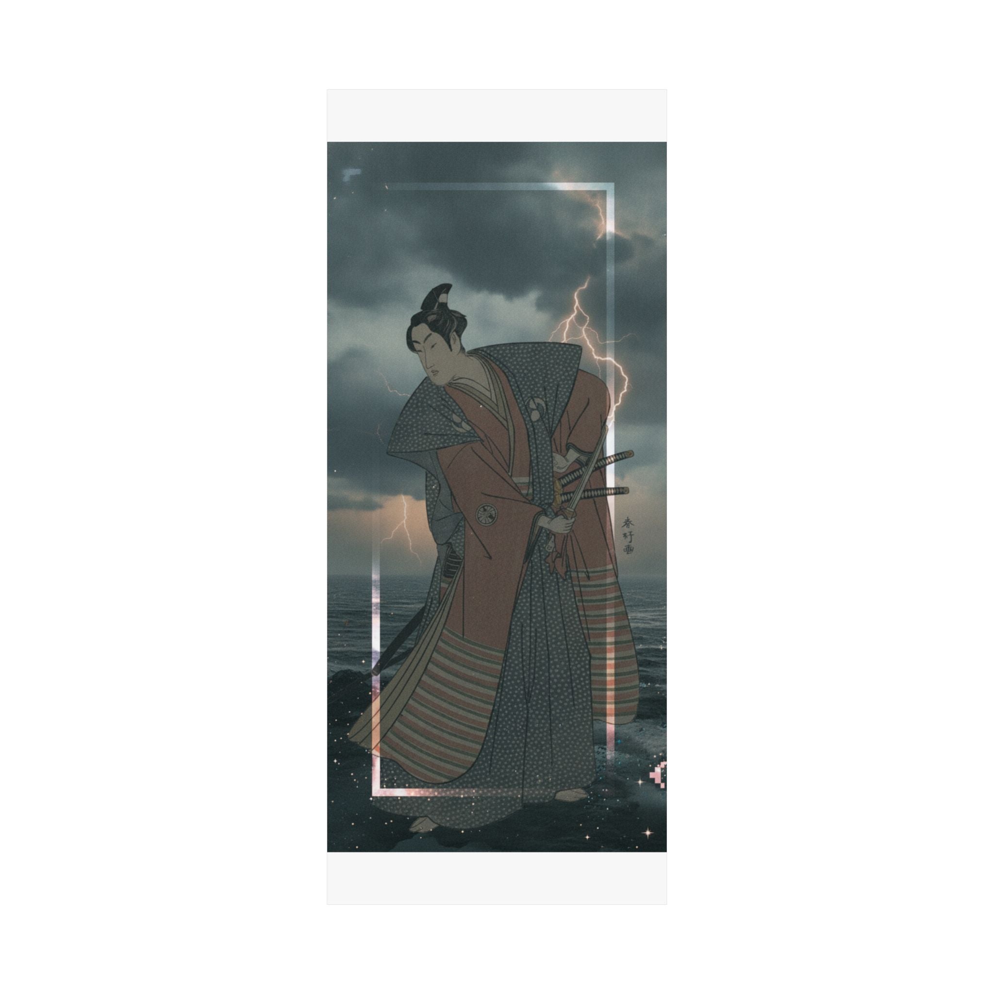 Dramatic Storm — The Third Segawa Kikunojo In The Role Of Oboshi Rikiya — Matte Poster