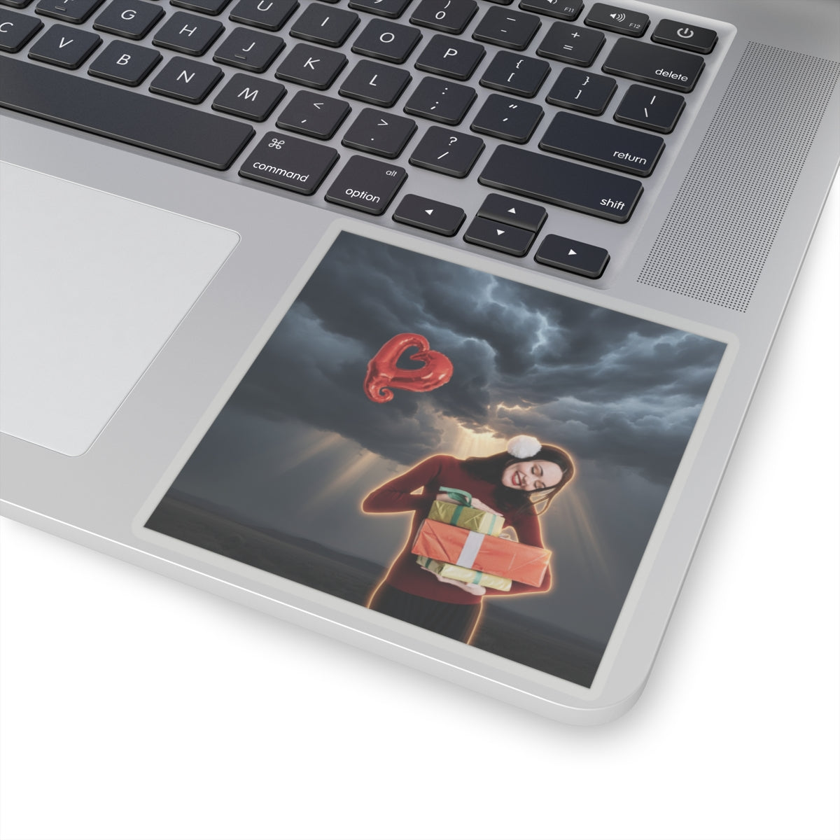 Dramatic Storm — Person — Kiss-Cut Sticker