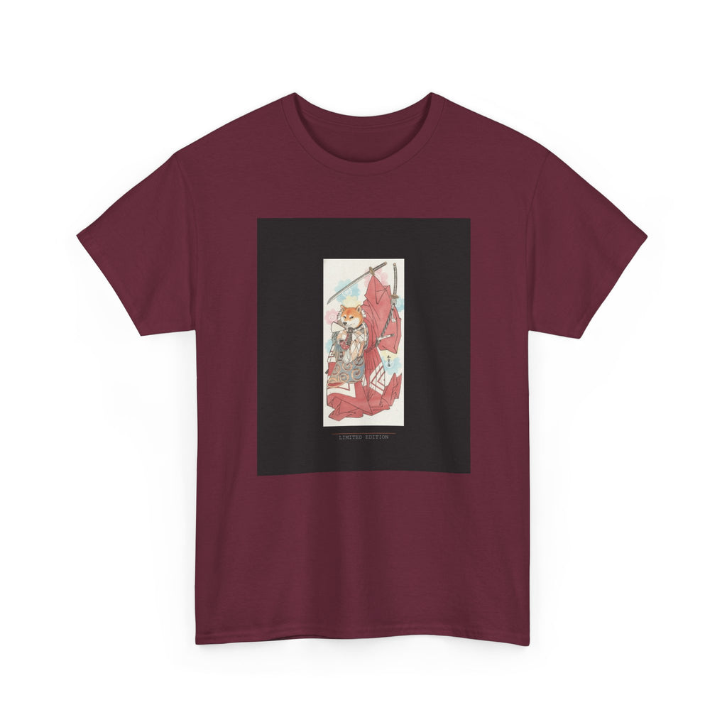 Shiba Inu Samurai Katana Watercolour Ukiyo-e Graphic Tee