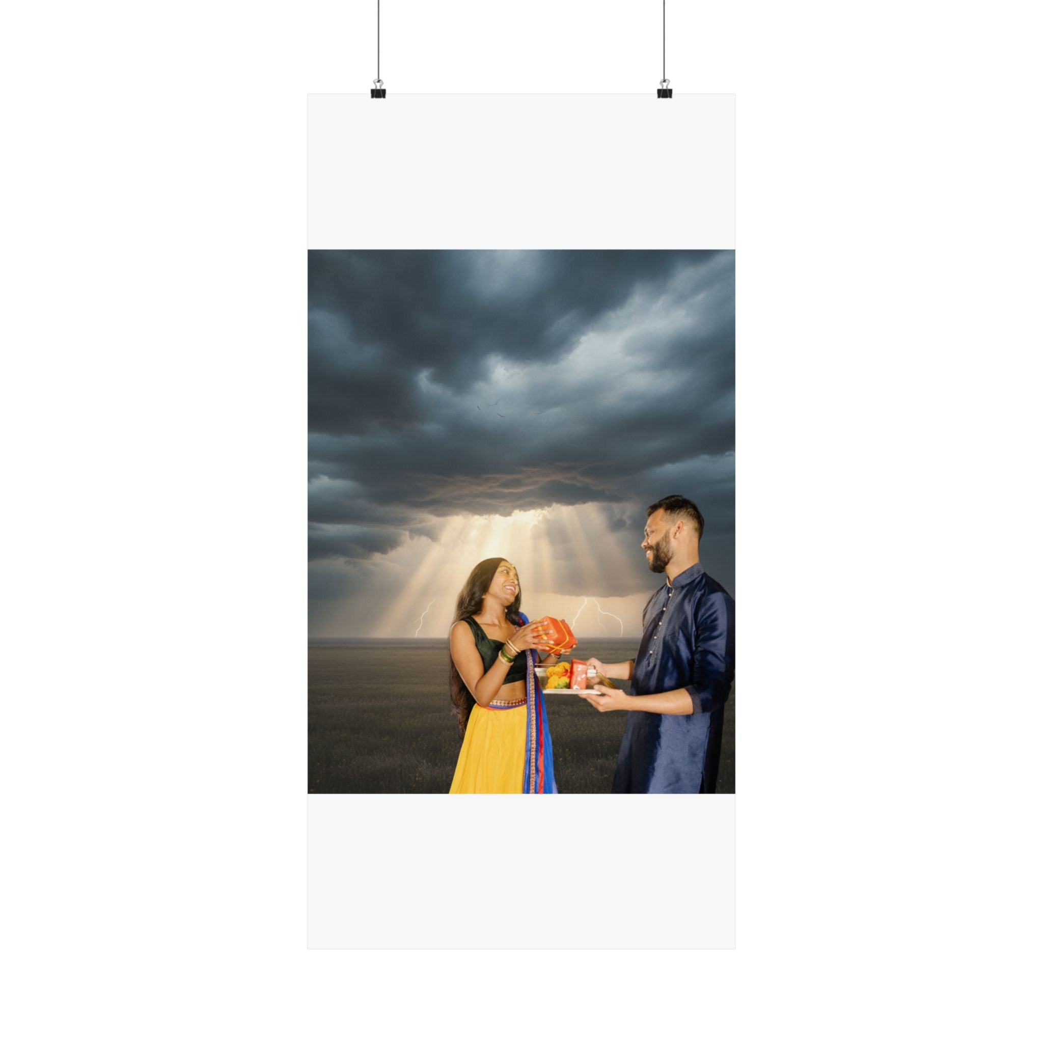 Dramatic Storm — Person — Matte Poster