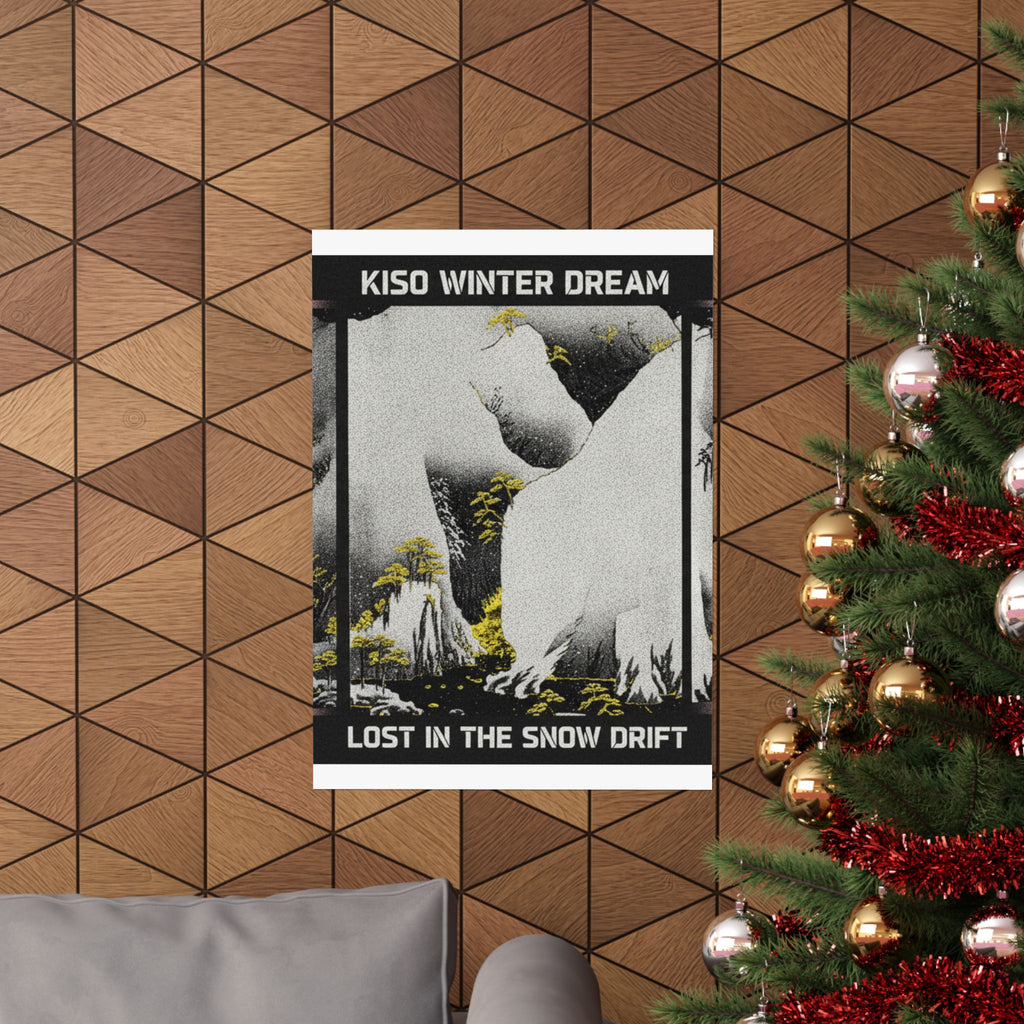 Streetwear Collage — Kiso Gorge In The Snow — Matte Poster