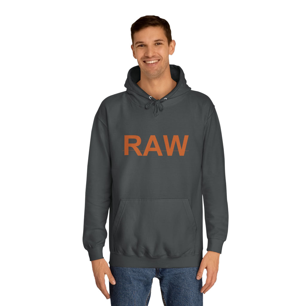 RAW Rust Block Letter Statement Pullover Hoodie