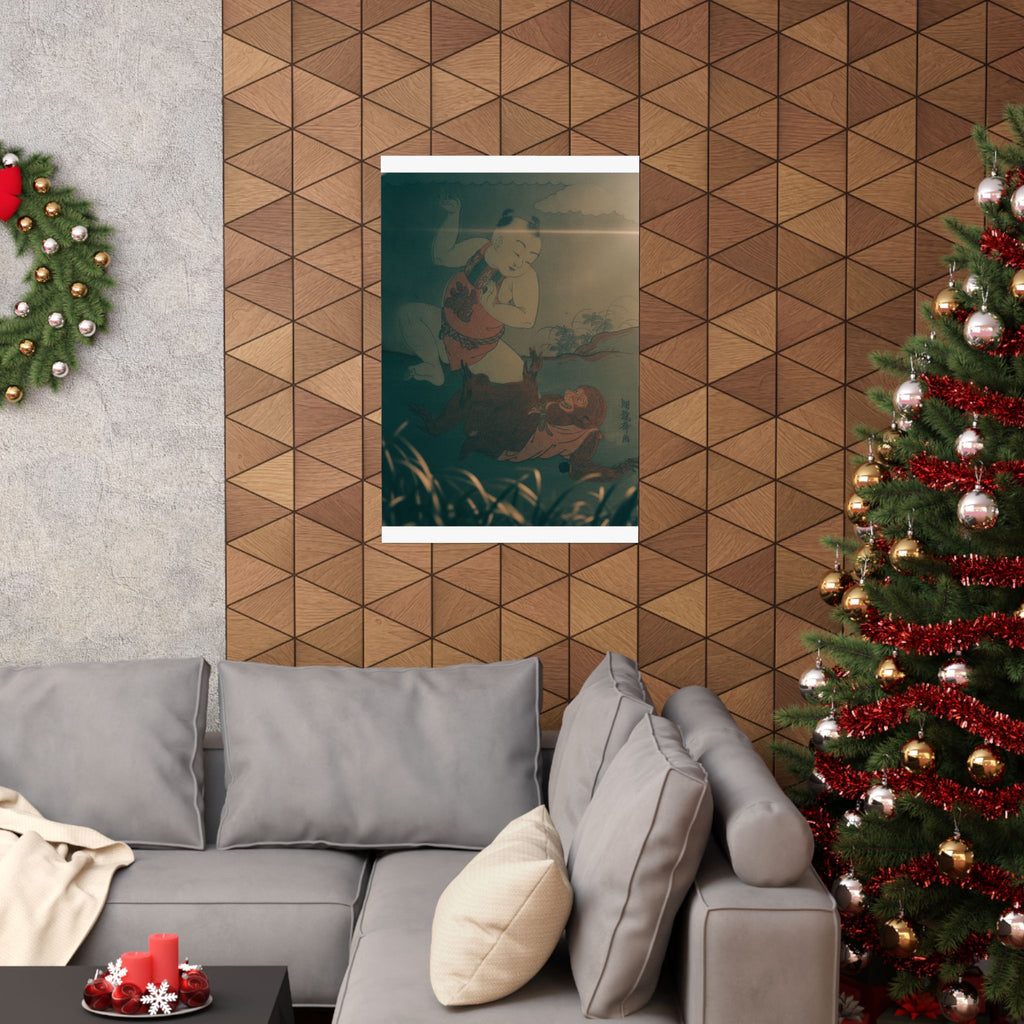 Cinematic — Boy And Monkey Playing — Matte Poster