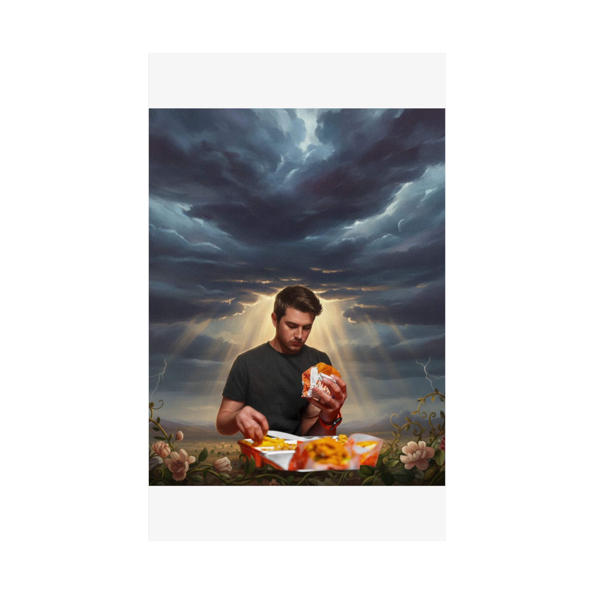 Dramatic Storm — Person — Matte Poster
