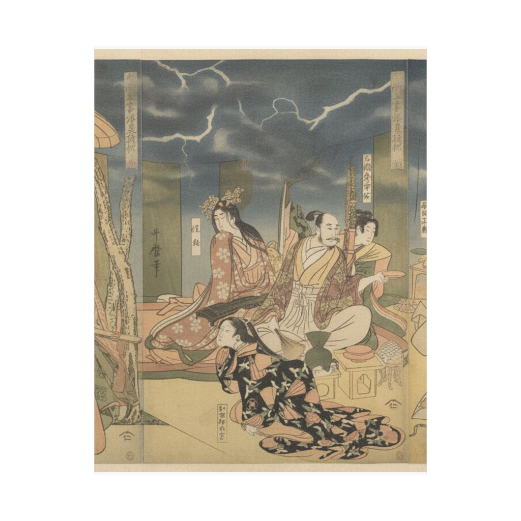 Dramatic Storm — A View Of The Pleasures Of The Taiko And His Five Wives At Rakutō — Matte Poster