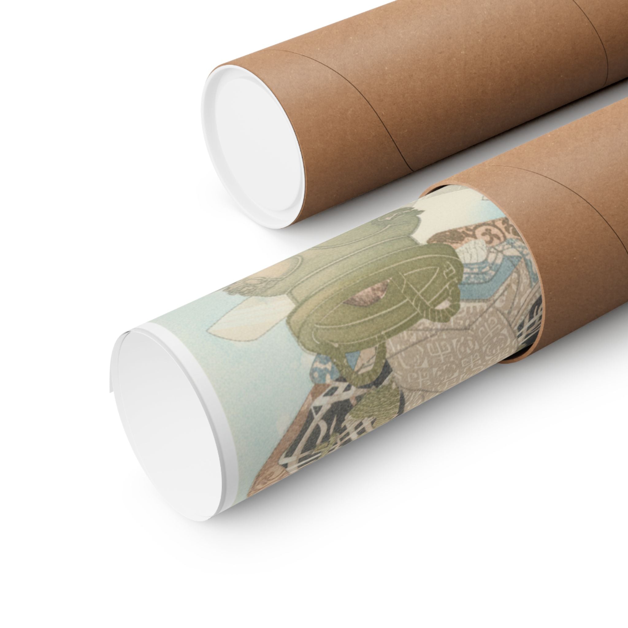 Watercolor — Ichikawa Danjūrō Vii Preparing New Year'S Gifts — Matte Poster