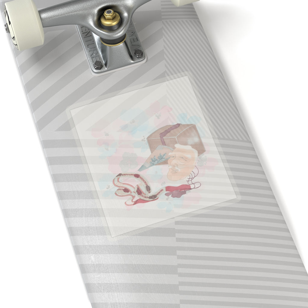 Watercolor — Mask And Other Objects For The Noh Dance — Kiss-Cut Sticker