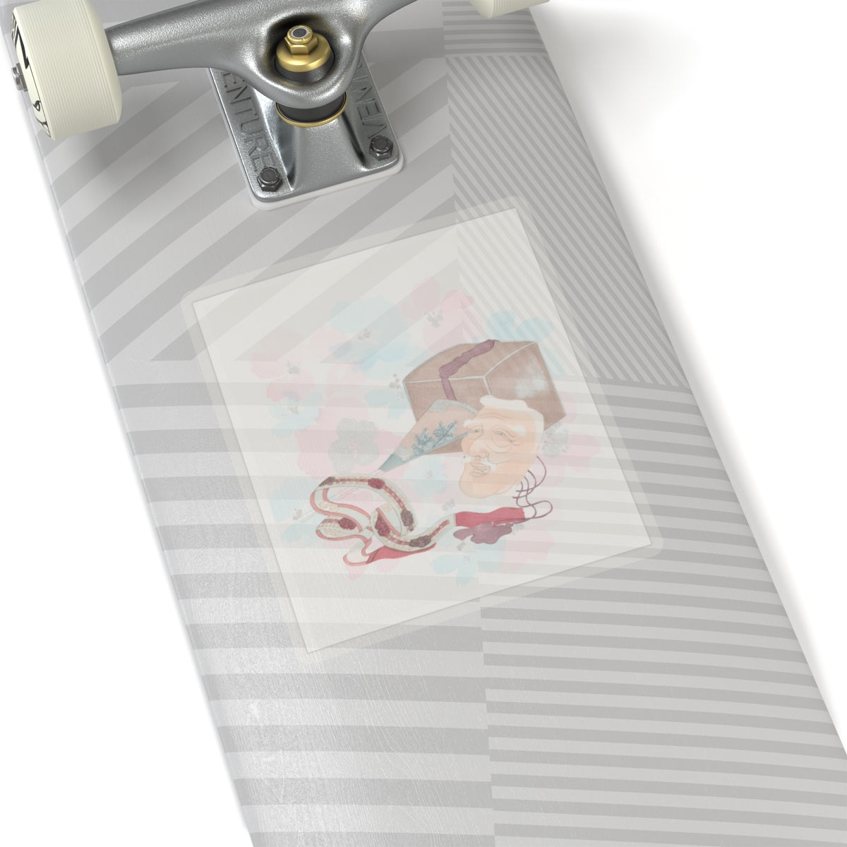 Watercolor — Mask And Other Objects For The Noh Dance — Kiss-Cut Sticker