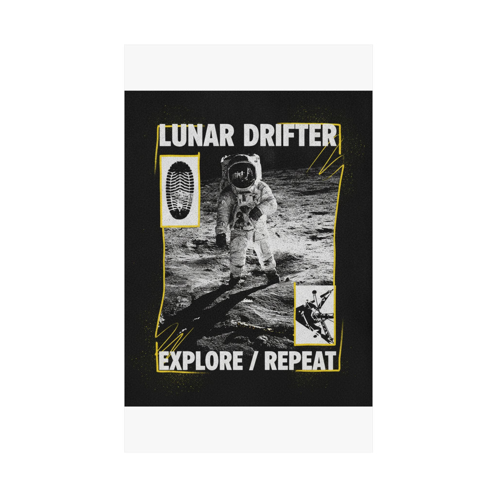 Lunar Drifter Explore / Repeat Astronaut Streetwear Poster