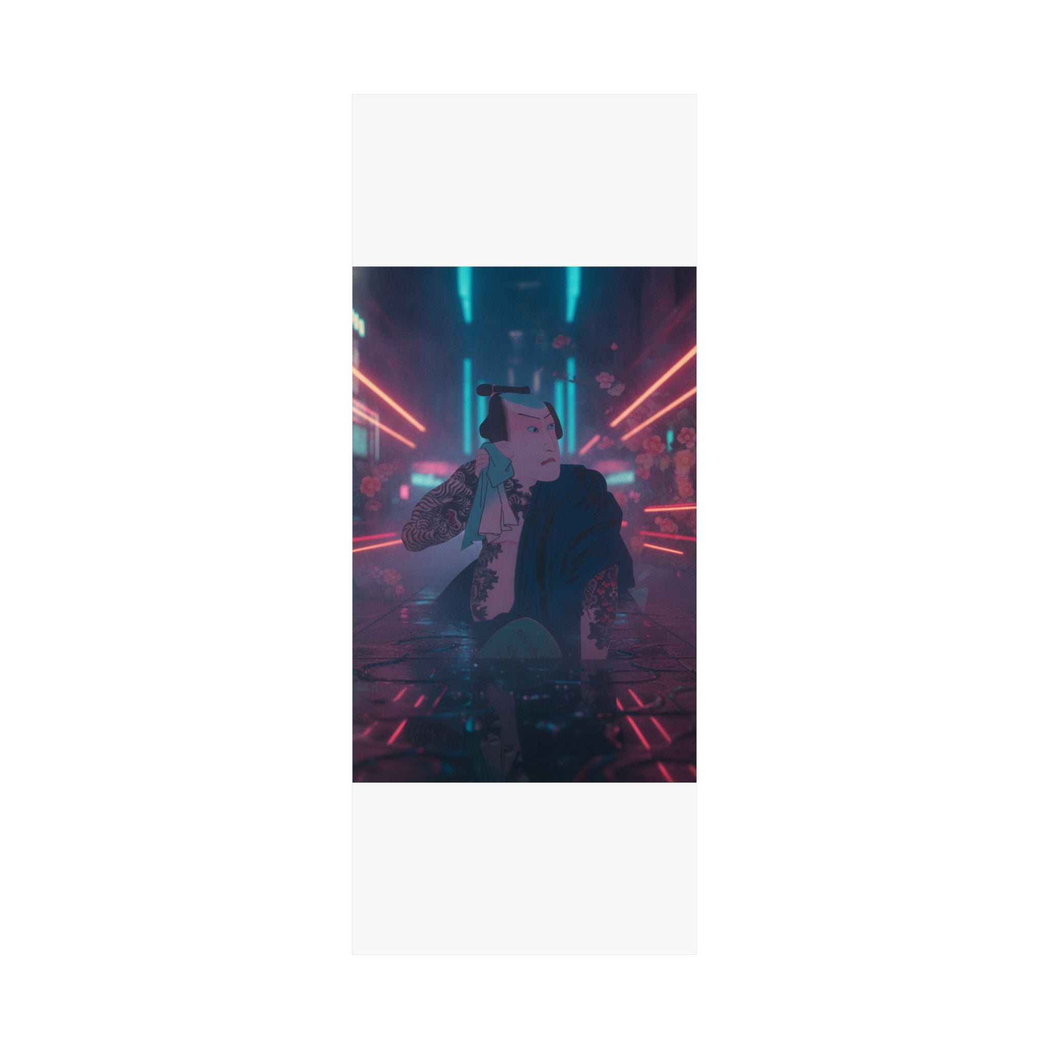 Neon Noir — The Actor Kawarazaki Gonjūrō I As Ude No Kisaburō, Likened To Wu Song The Asceti — Matte Poster