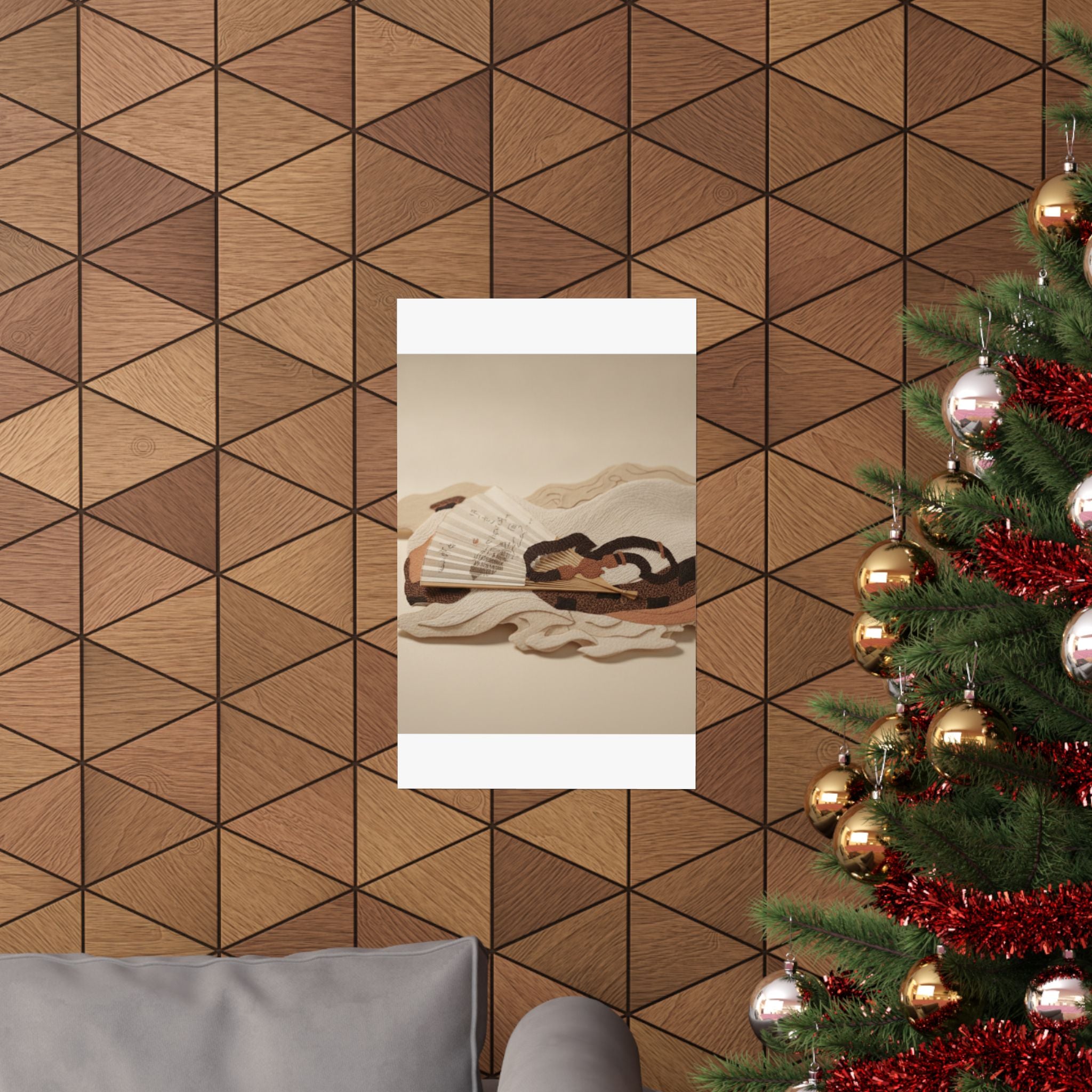 Product Marketing — Belt And Fan On A Piece Of Cloth — Matte Poster