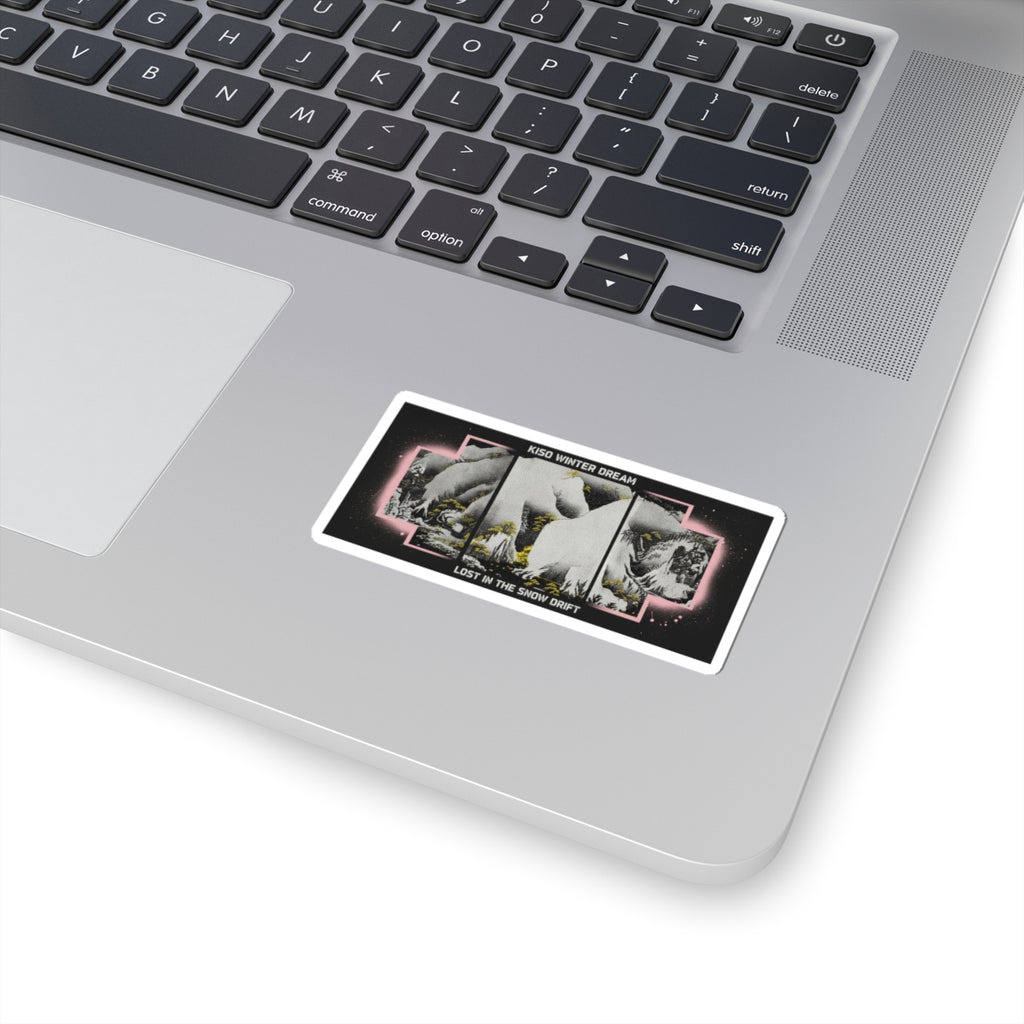 Streetwear Collage — Kiso Gorge In The Snow — Kiss-Cut Sticker
