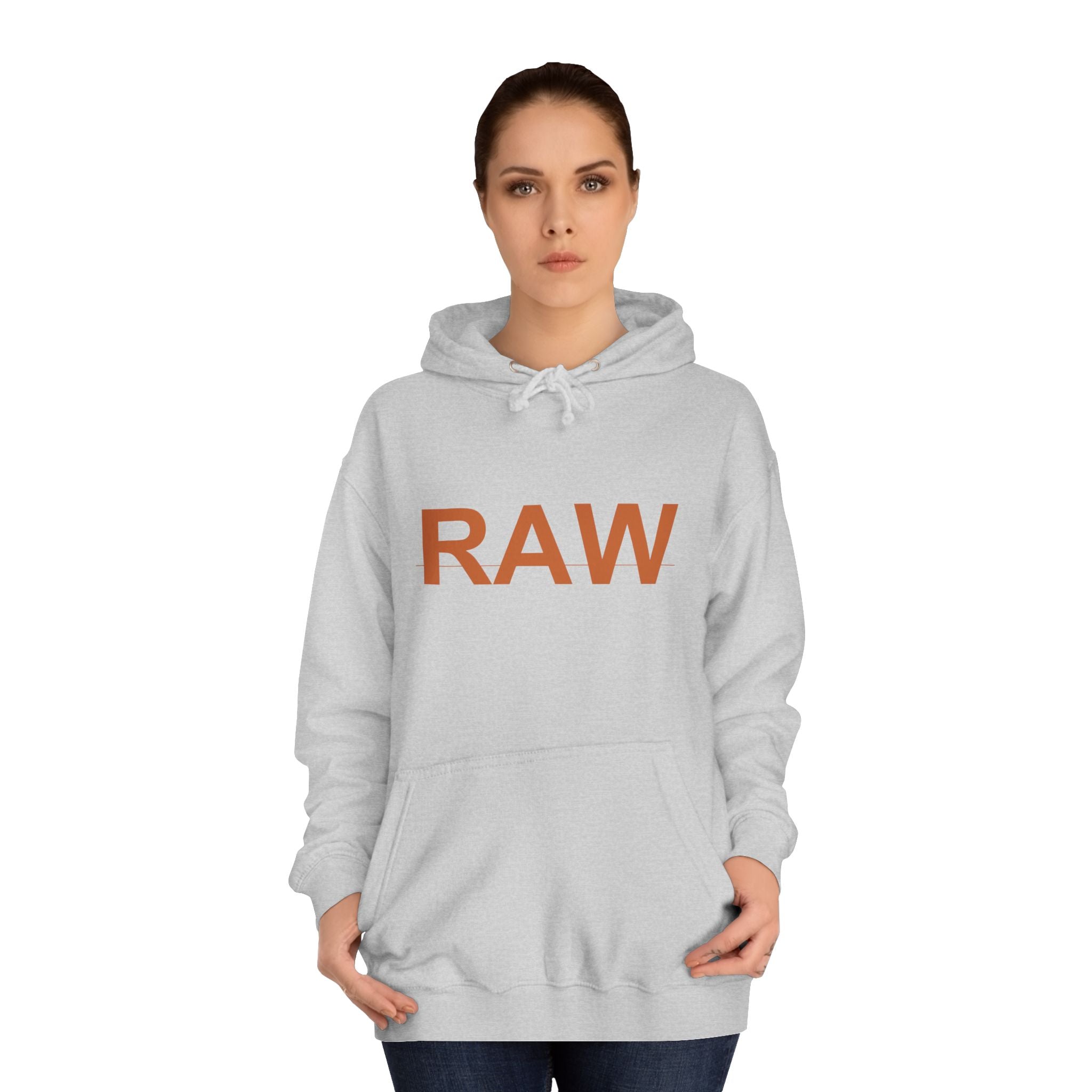 RAW Rust Block Letter Statement Pullover Hoodie
