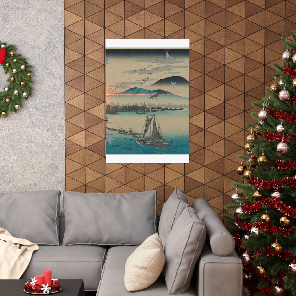 Cinematic — Geese Flying Down To Katada — Matte Poster