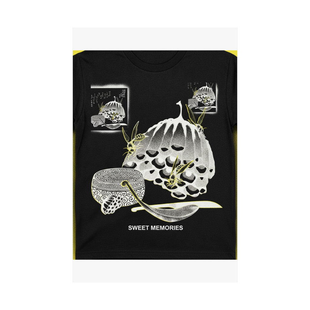 Streetwear Collage — Hives With Wasps, And A Box With A Spoon For Honey — Matte Poster