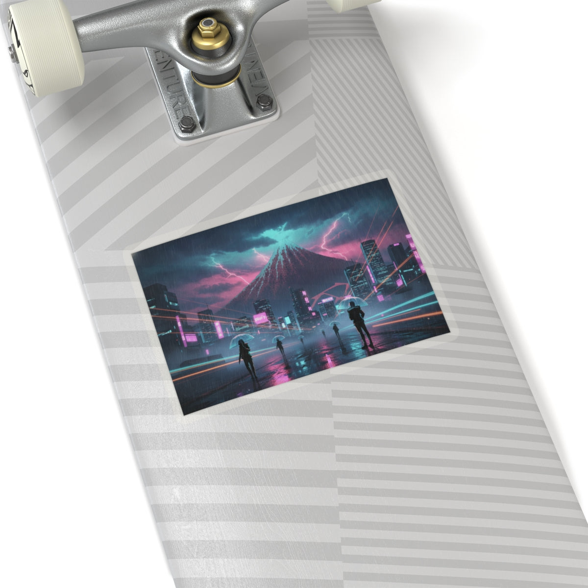 Neon Noir — Storm Below Mount Fuji (Sanka No Haku U), From The Series Thirty-Six Views Of Mo — Kiss-Cut Sticker