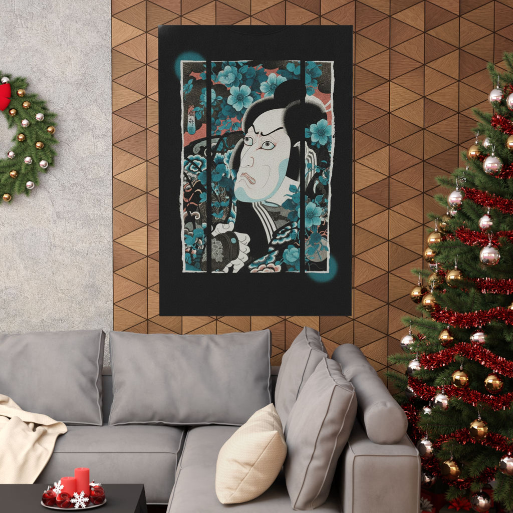 Streetwear Collage — Kabuki Actor Ichikawa Ebizō V As Kumagai Jirō Naozane — Matte Poster