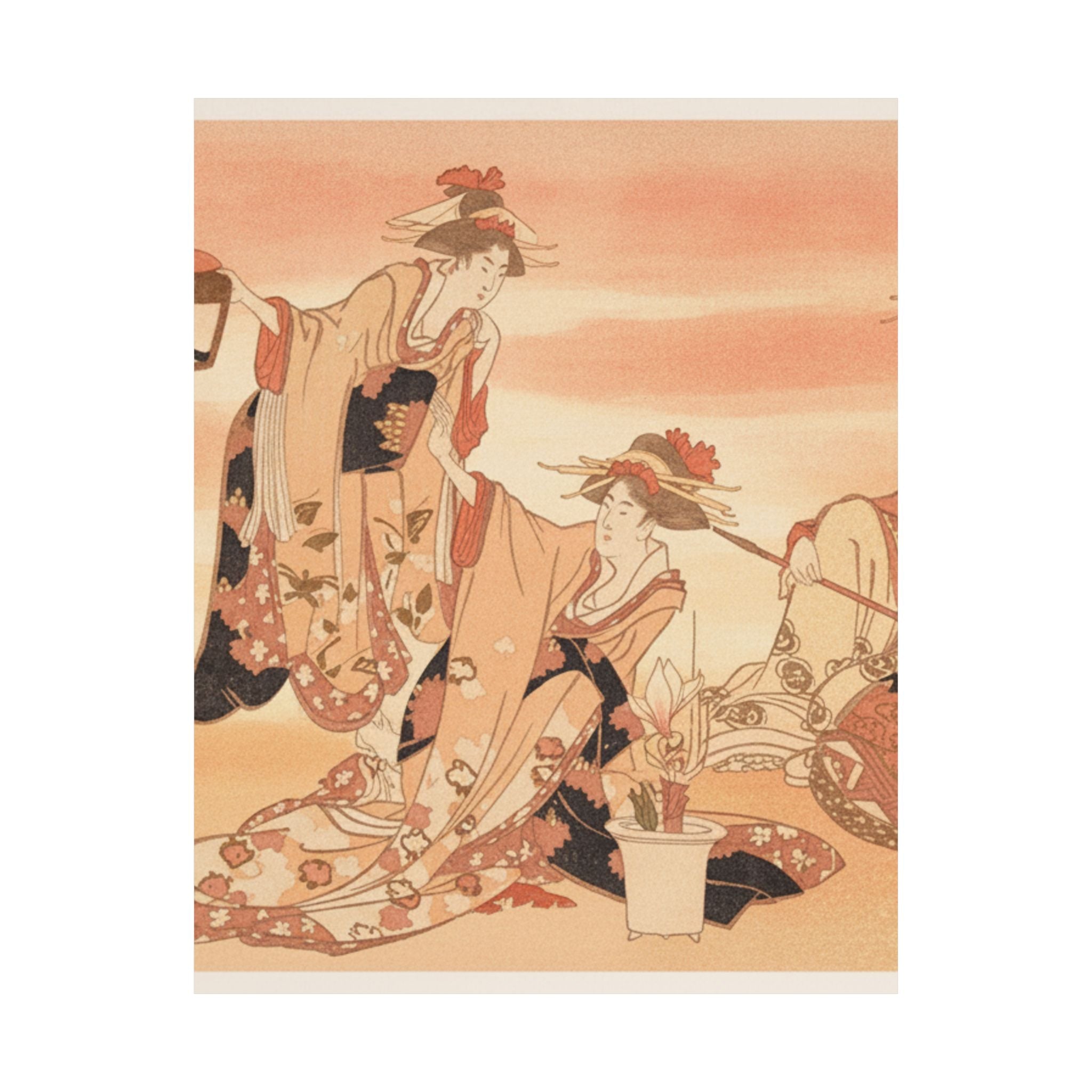 Southern Sunset — Three Young Ladies Visiting Together — Matte Poster
