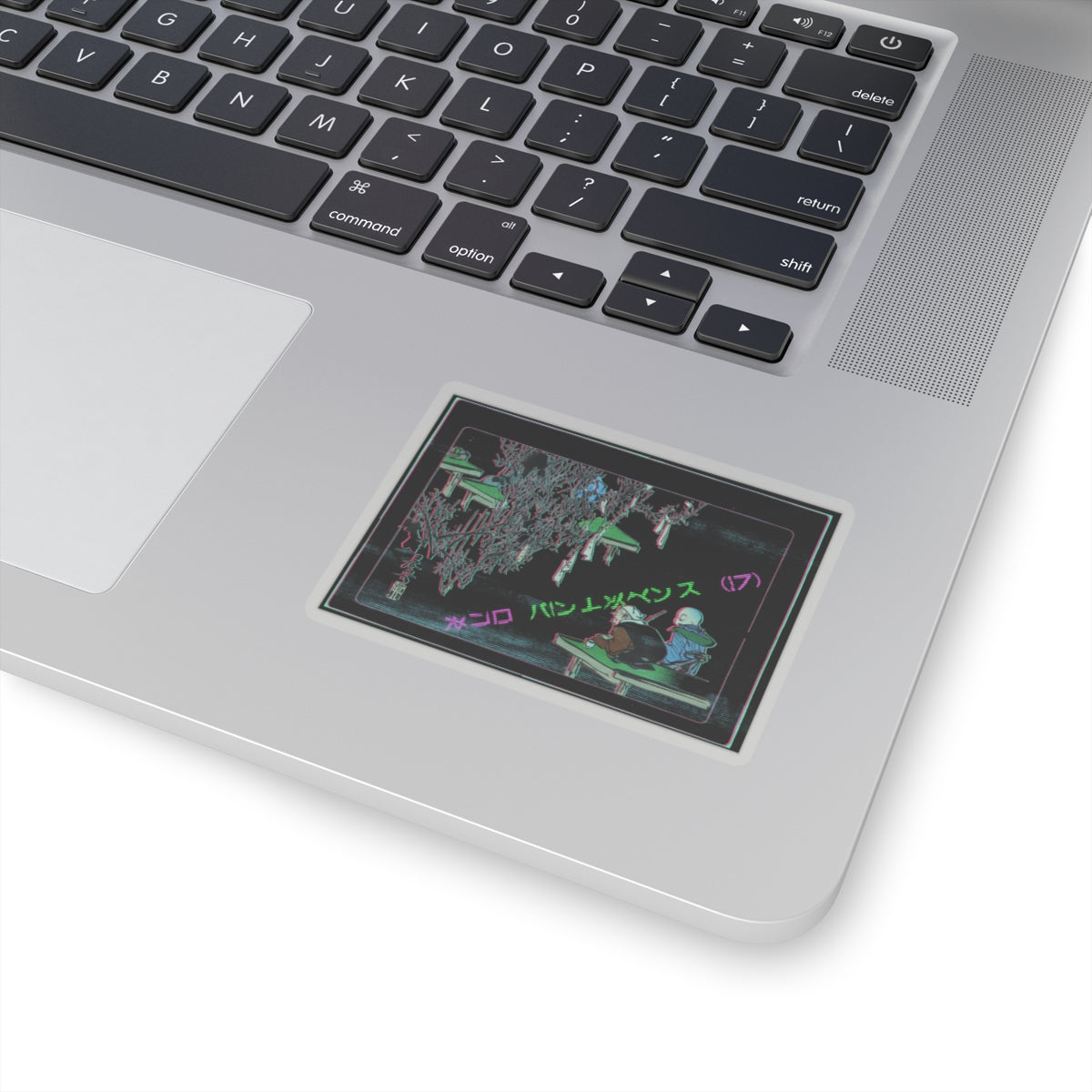 Glitch Culture — Two Pilgrims Gazing At A Tree Festooned With Prayers — Kiss-Cut Sticker