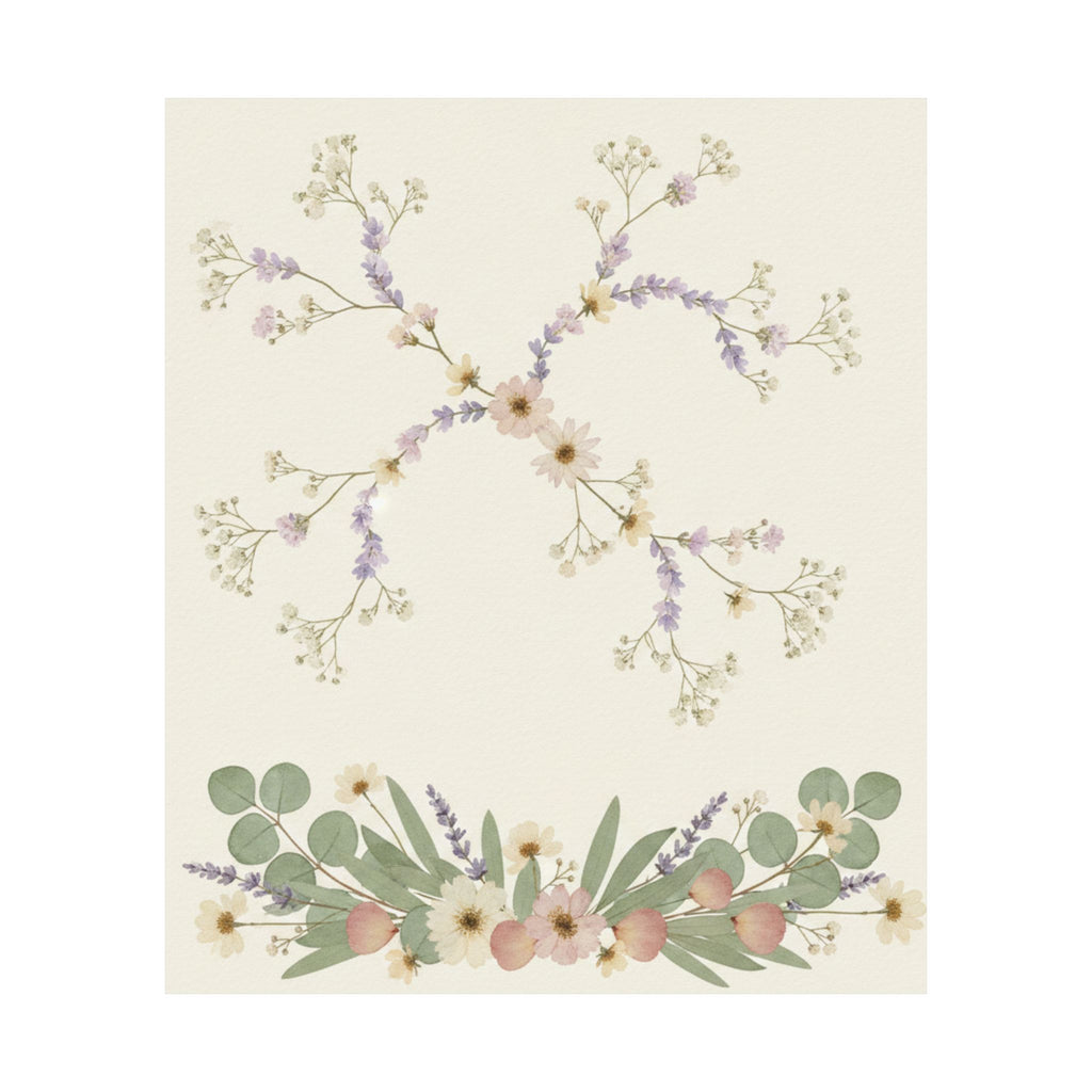 Pressed Lavender & Eucalyptus Garland Matte Poster