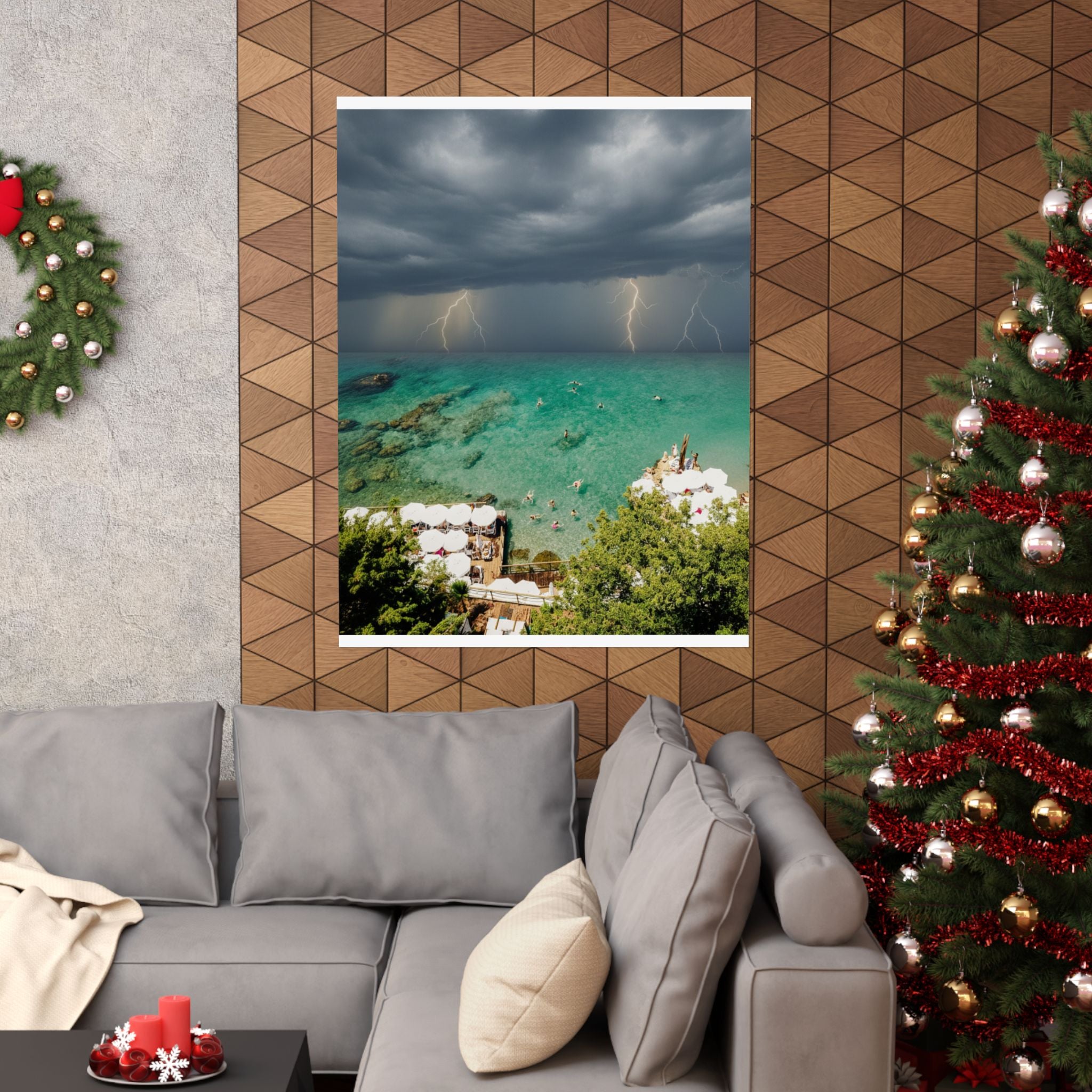 Dramatic Storm — Beach — Matte Poster