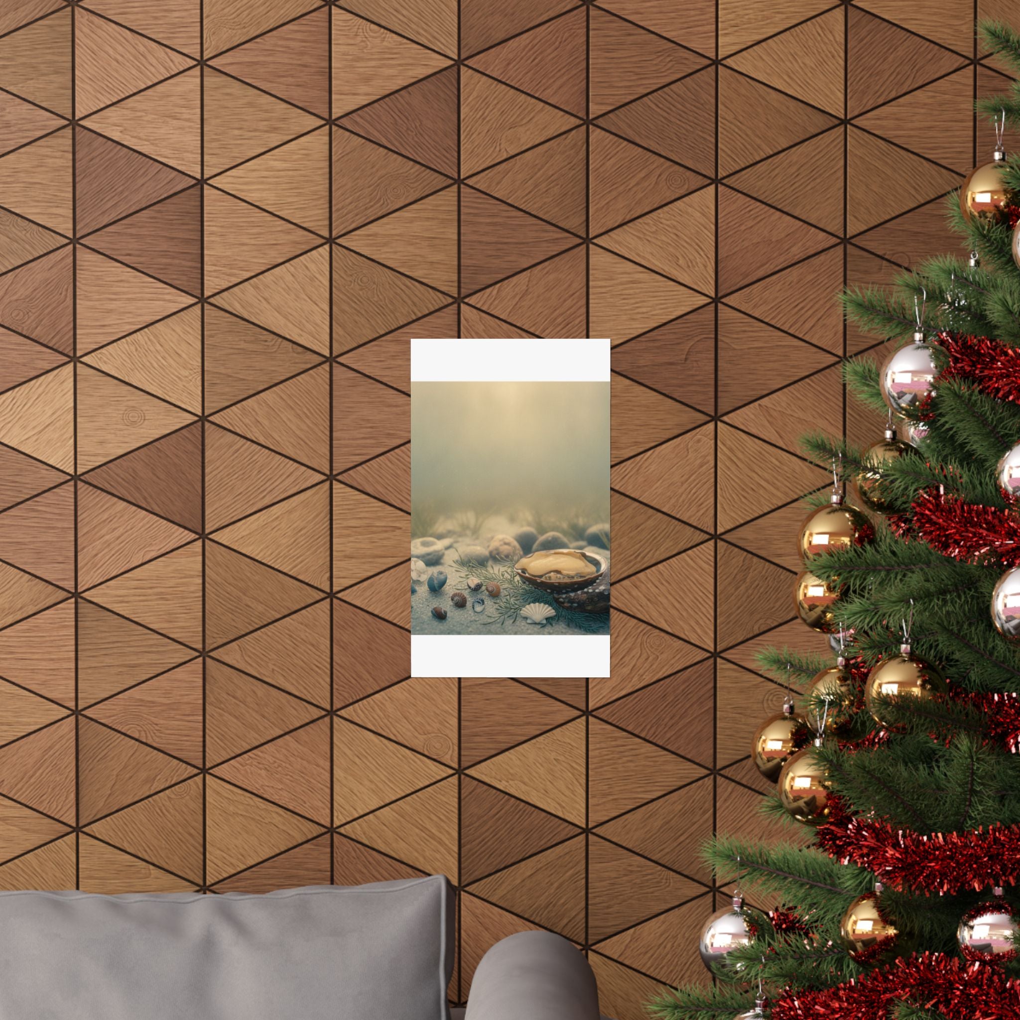 Scenic Nature — Shells Under Water — Matte Poster