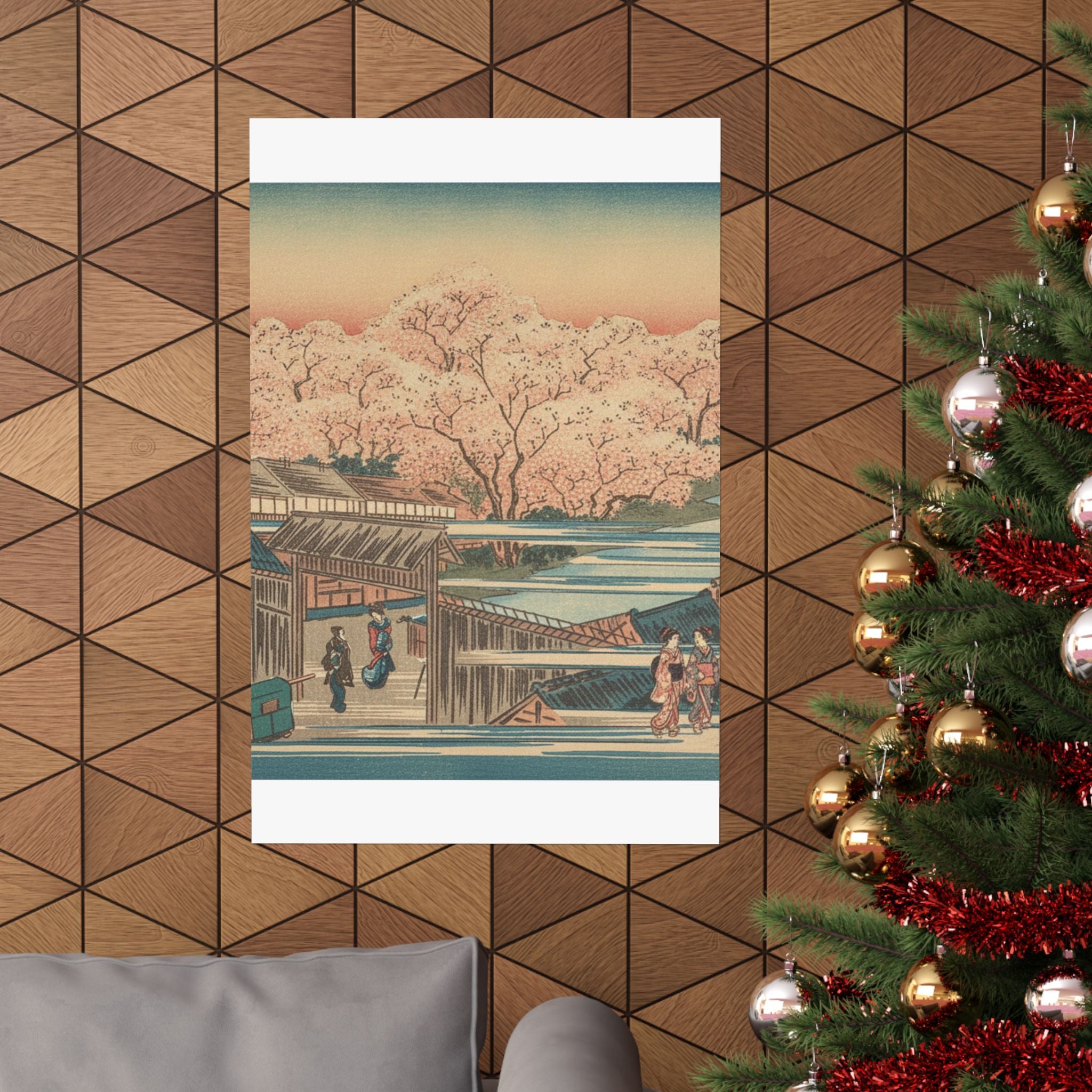 Scenic Nature — Morning Cherries At Yoshiwara — Matte Poster