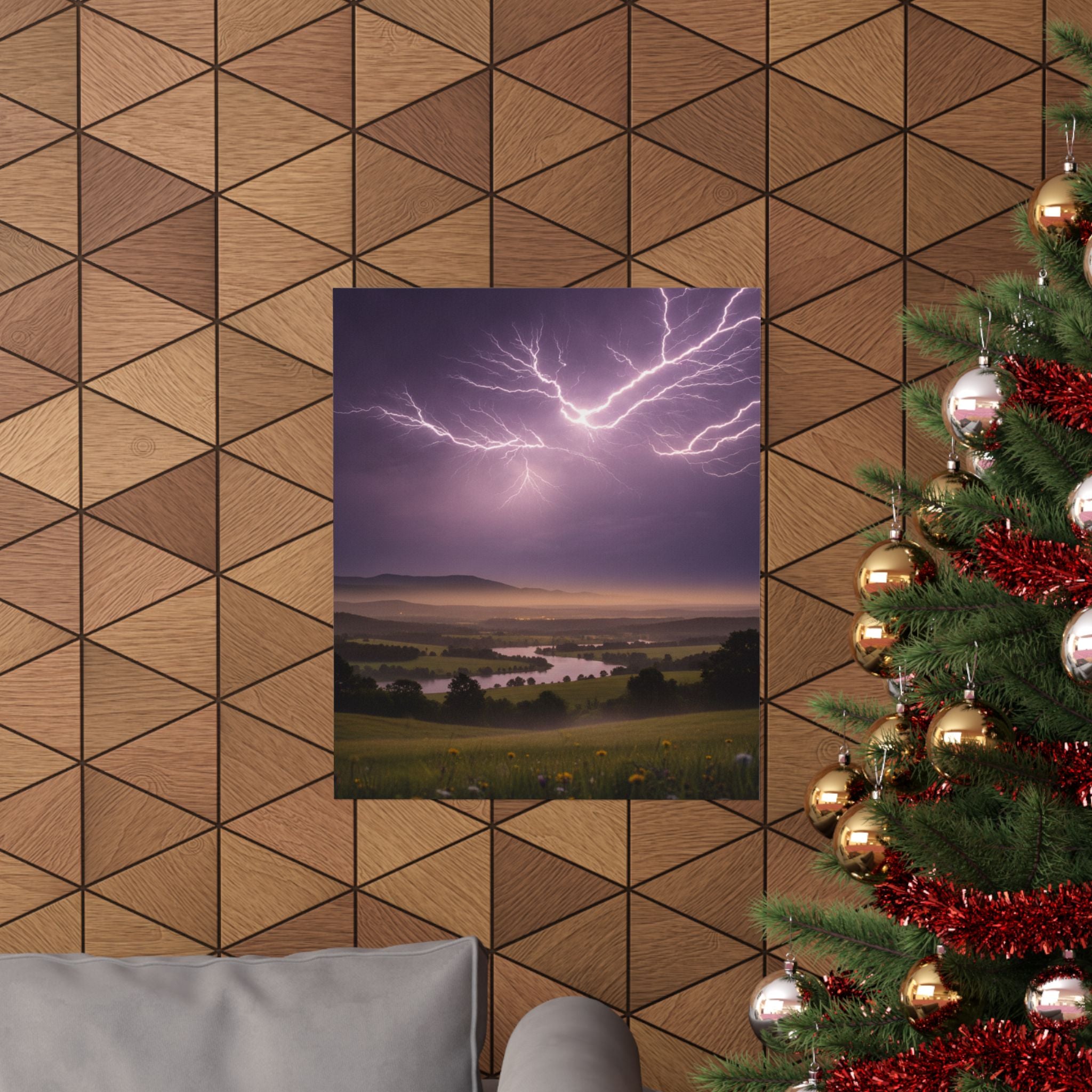 Scenic Nature — Lightning — Matte Poster