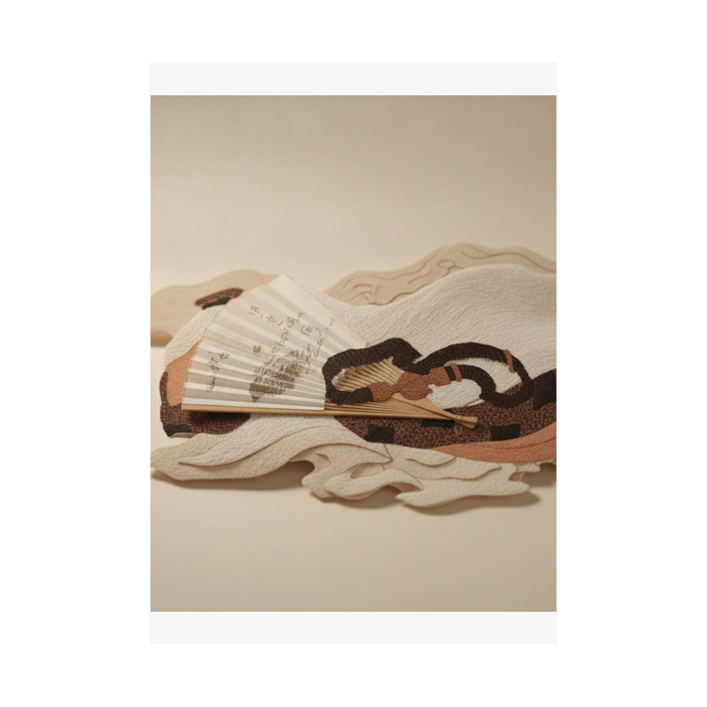Product Marketing — Belt And Fan On A Piece Of Cloth — Matte Poster